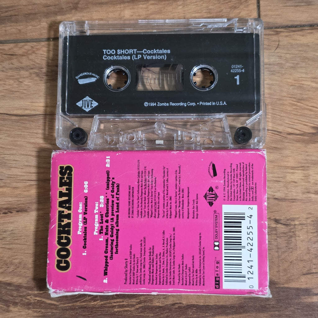 Too Short - Cocktales Cassette Single 1994 Hip Hop