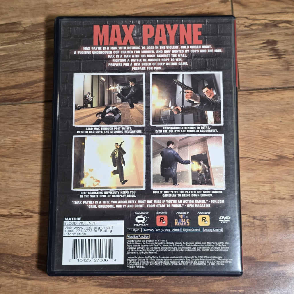 Max Payne PS2 PlayStation 2 2001 Action Shooter Greatest Hits CIB