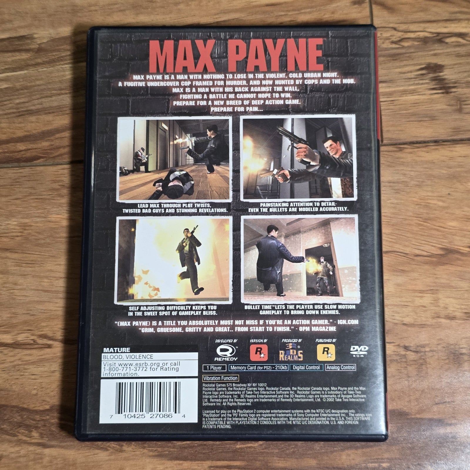 Max Payne PS2 PlayStation 2 2001 Action Shooter Greatest Hits CIB