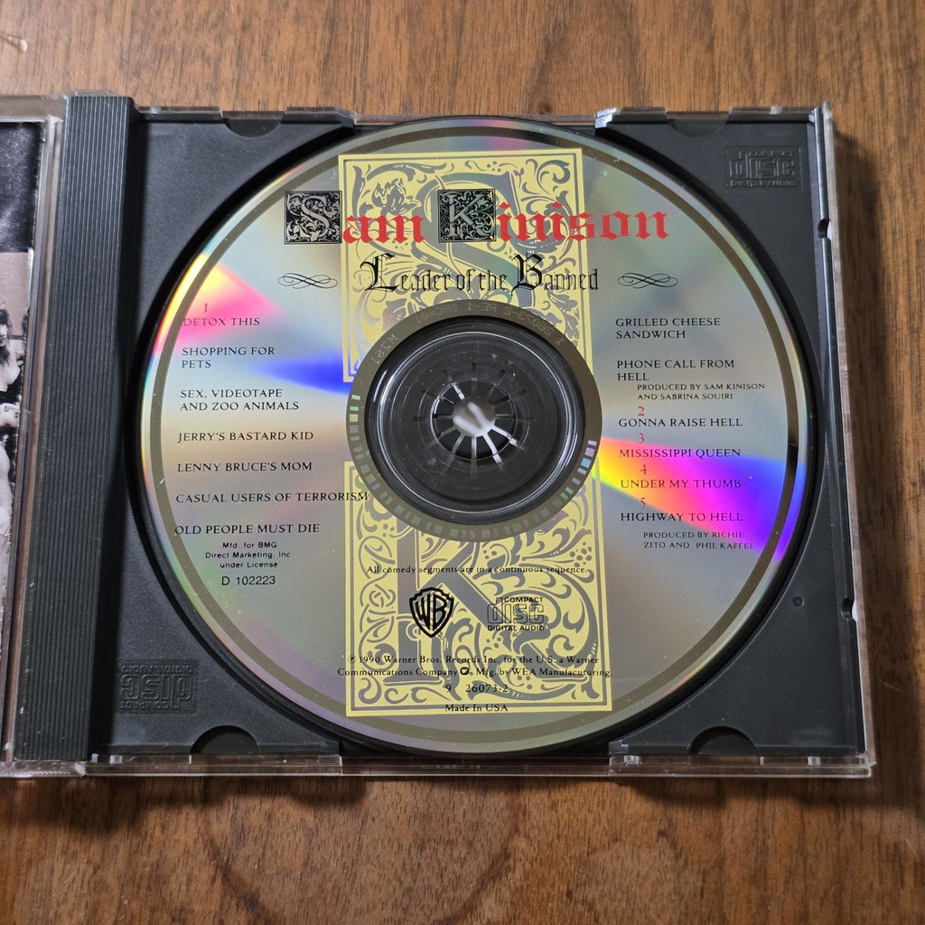 Sam Kinison - Leader of the Banned CD Album 1990 Comedy Rock