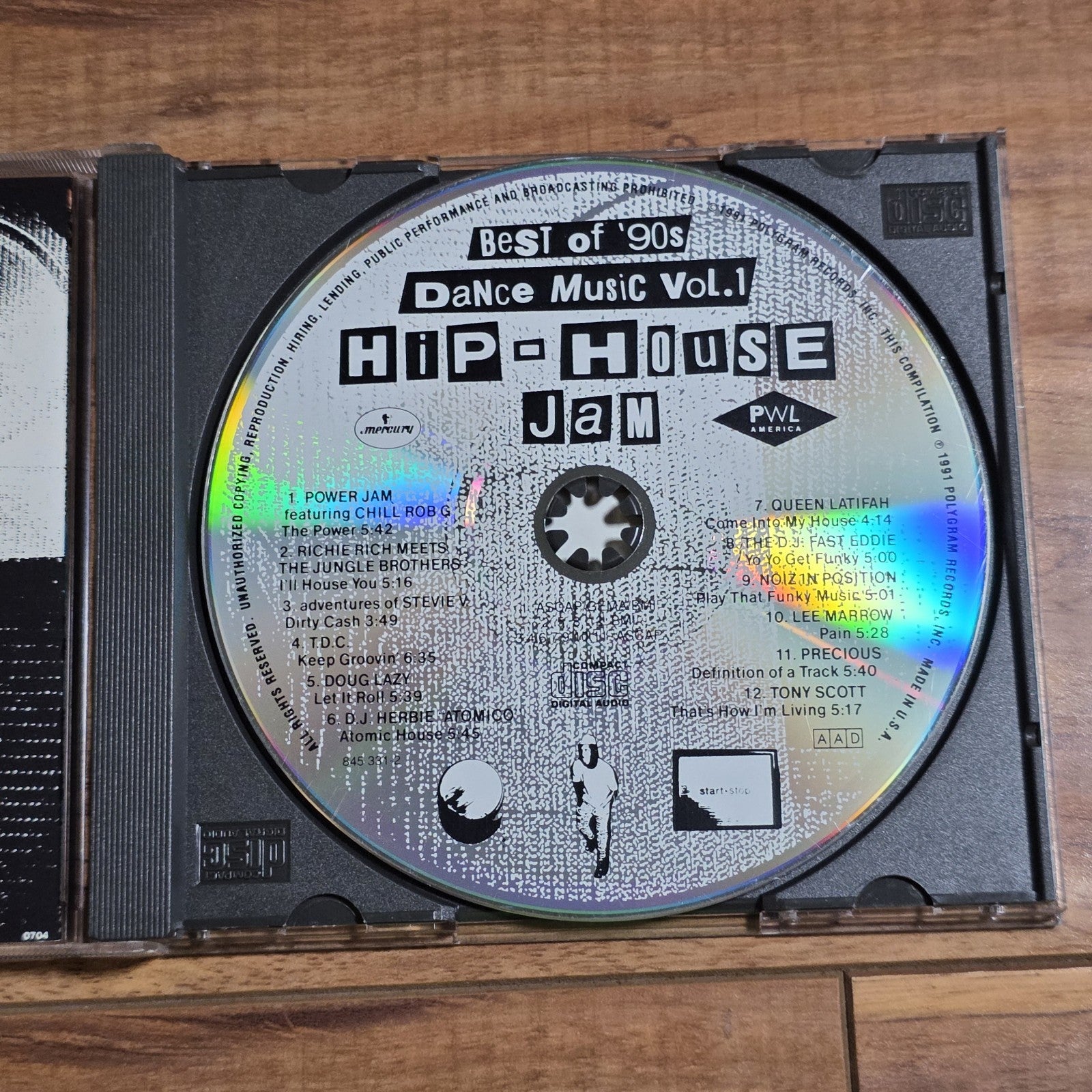 Best Of 90's Dance Music Vol. 1 Hip-House Jam CD Compilation 1990 Dance