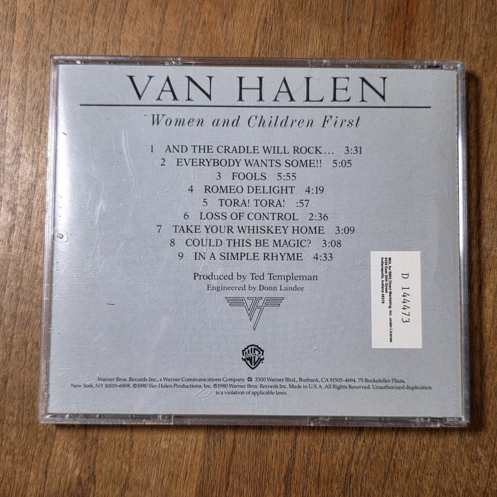 Van Halen - Women and Children First CD Album 1980 Hard Rock