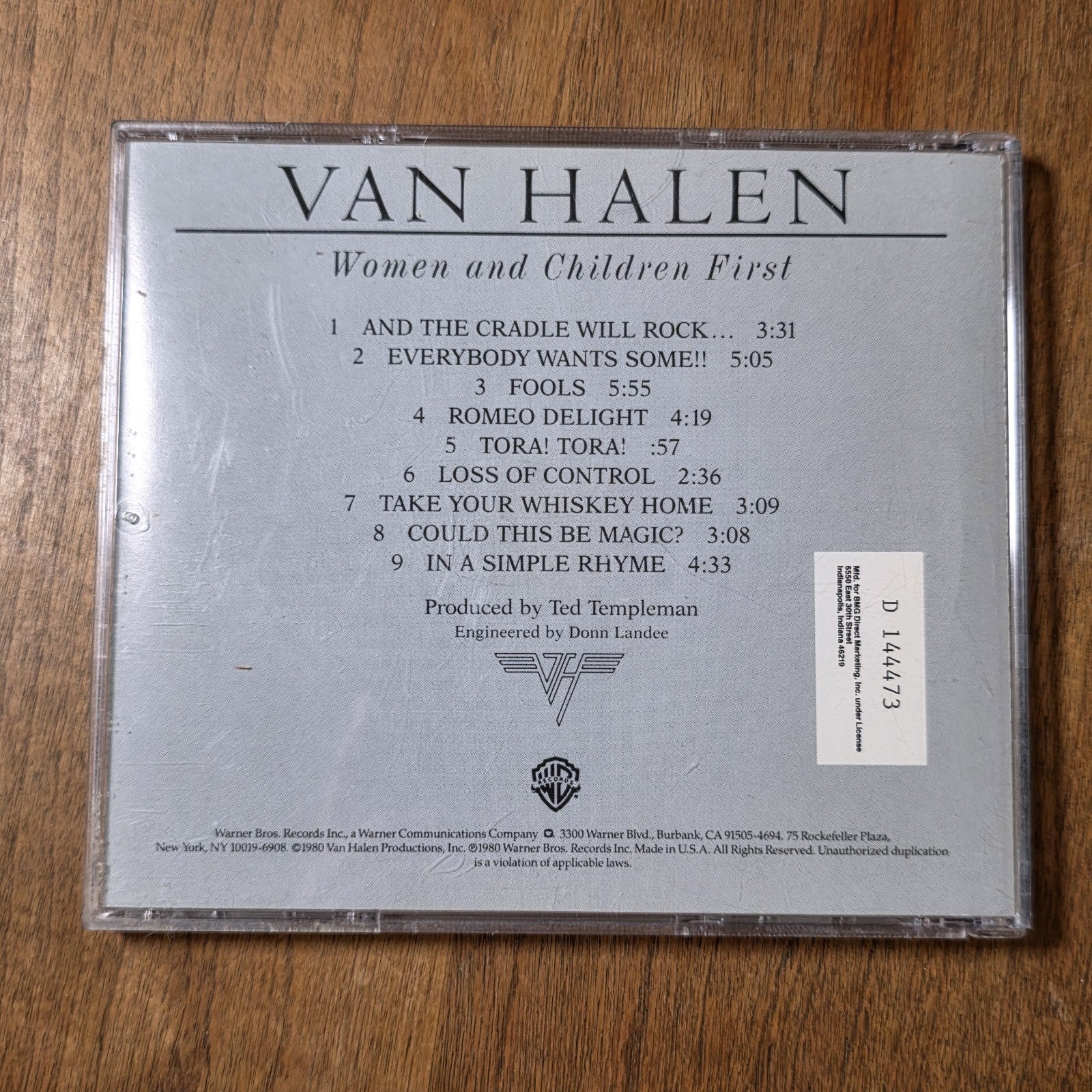 Van Halen - Women and Children First CD Album 1980 Hard Rock