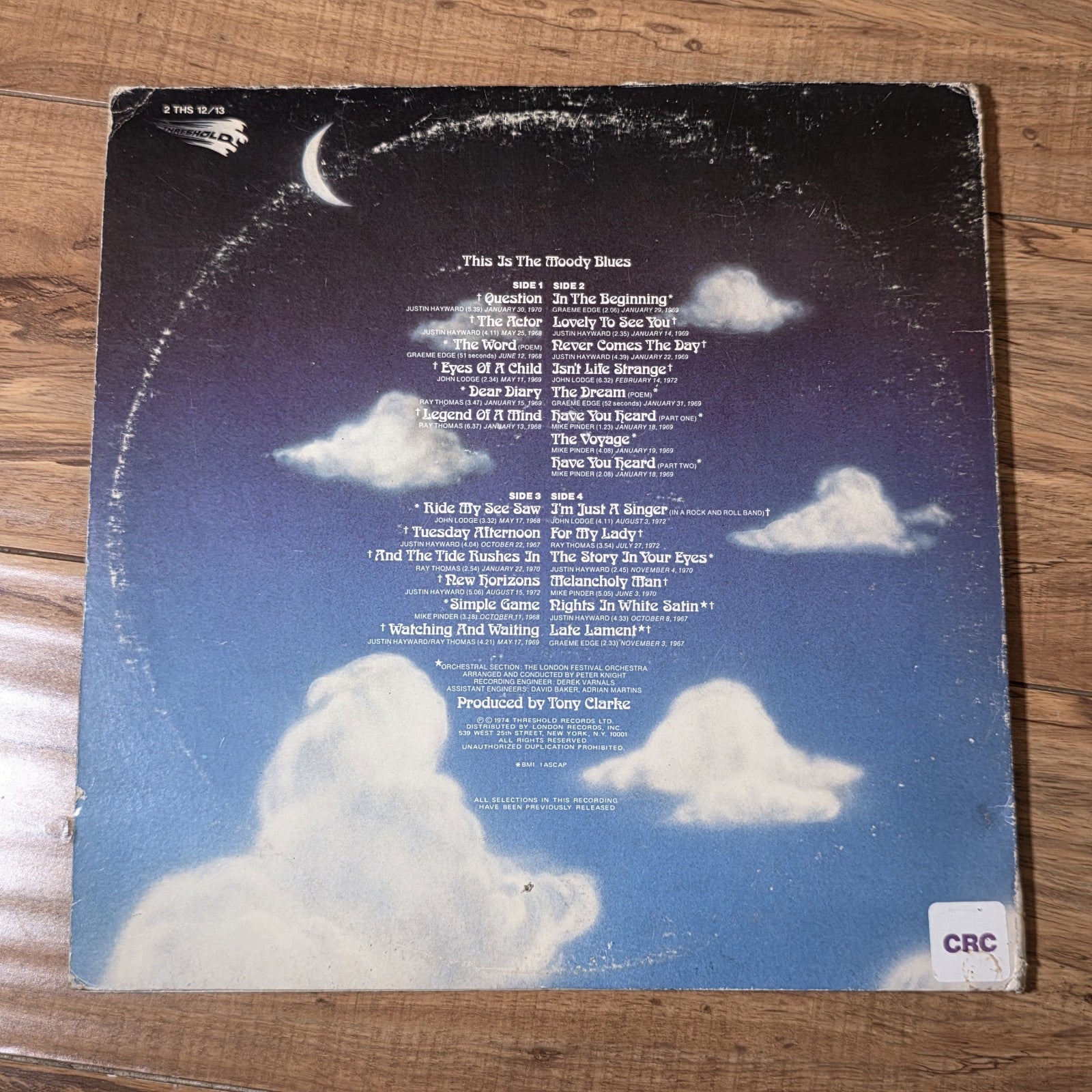 The Moody Blues - This Is The Moody Blues Compilation 1974 Rock Vinyl LP 12" VG+