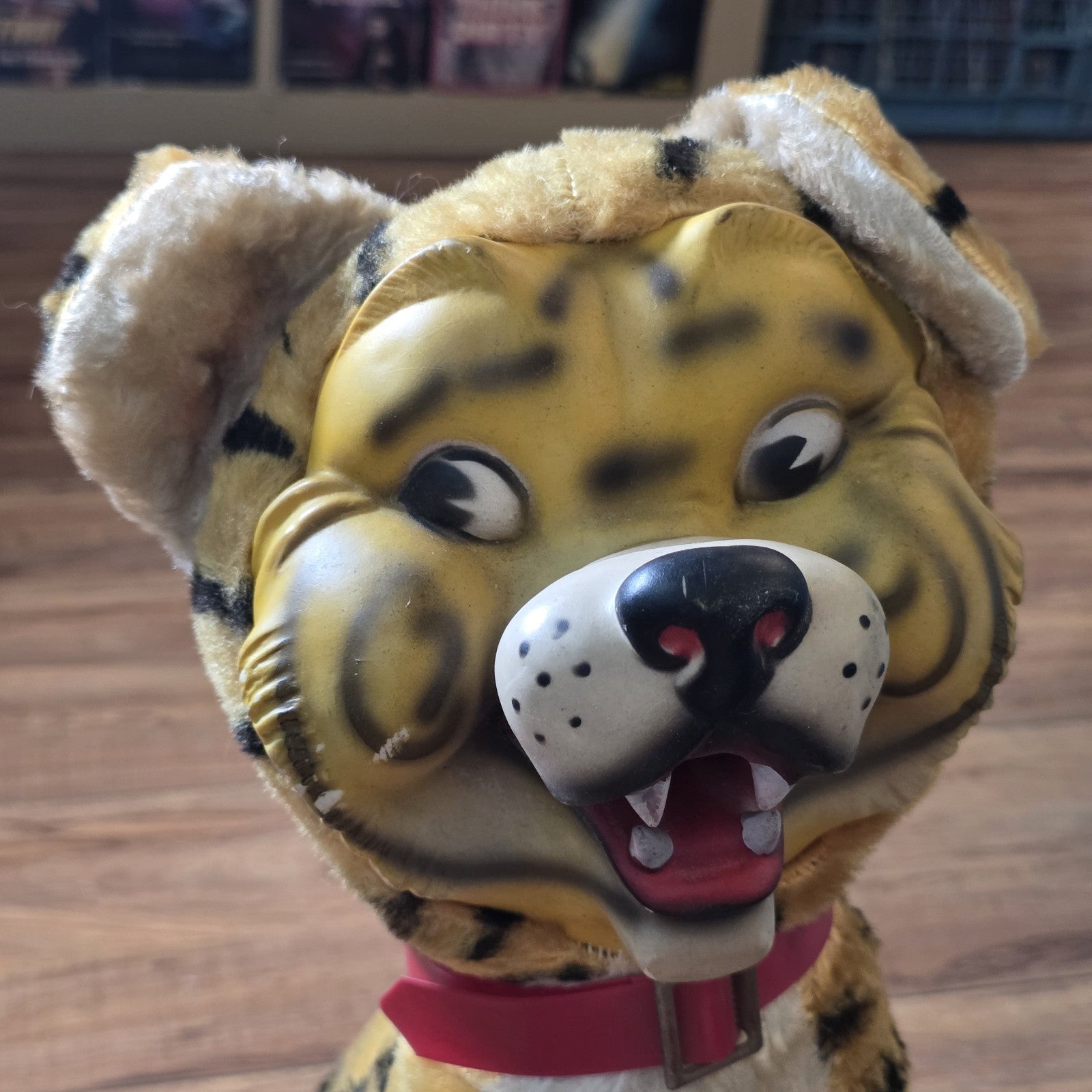 My-Toy Co. Tiger Plush Rubber Face 1950s Vintage Stuffed Toy Large 18"