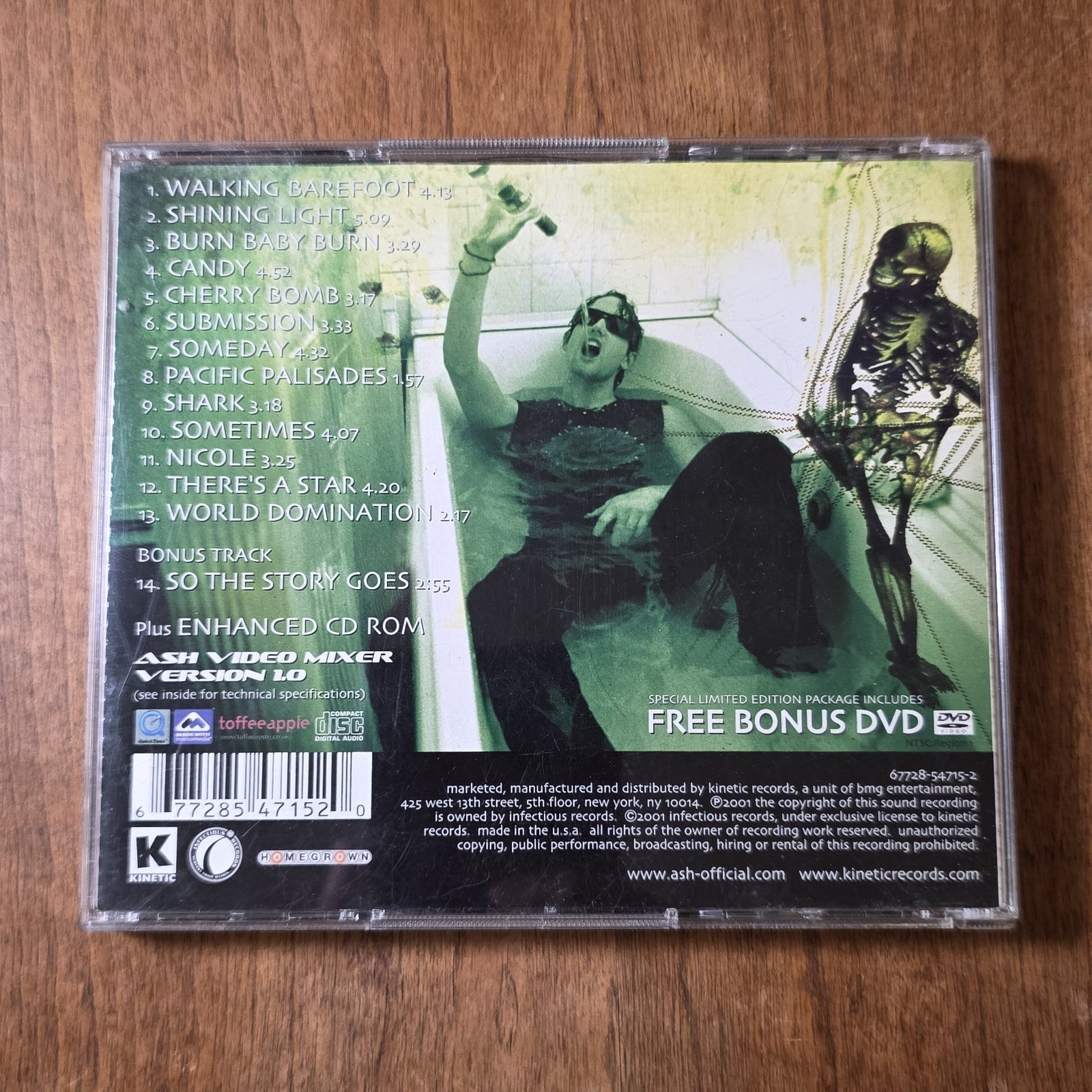Ash - Free All Angels CD DVD Set 2001 Pop Punk Alternative Rock Very Good