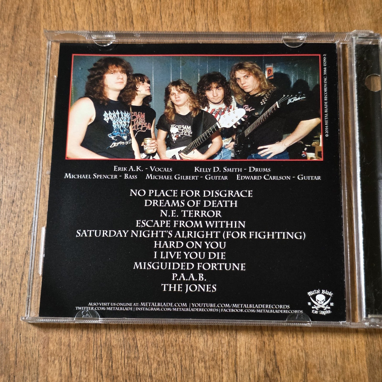 Flotsam and Jetsam - No Place for Disgrace CD Album 2014 Thrash Metal HTF