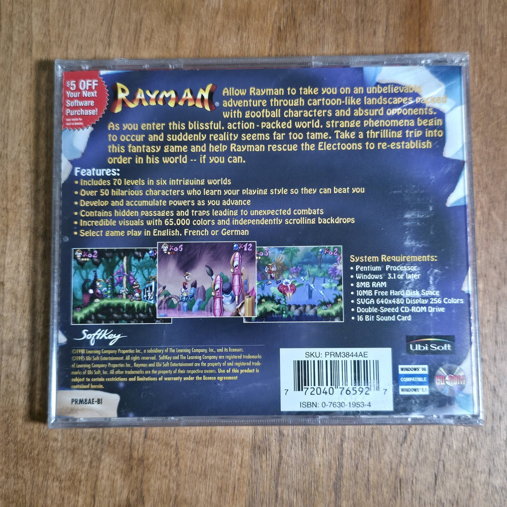 Rayman PC 1999 Platformer SmartSaver Series Brand New Factory Sealed Rare HTF