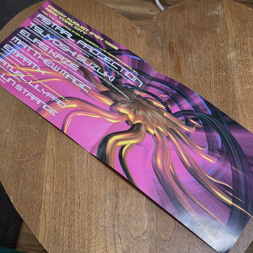 Astral Projection 1998 Rave Flyer New York City NYC Trance EDM Acid Dance 90s