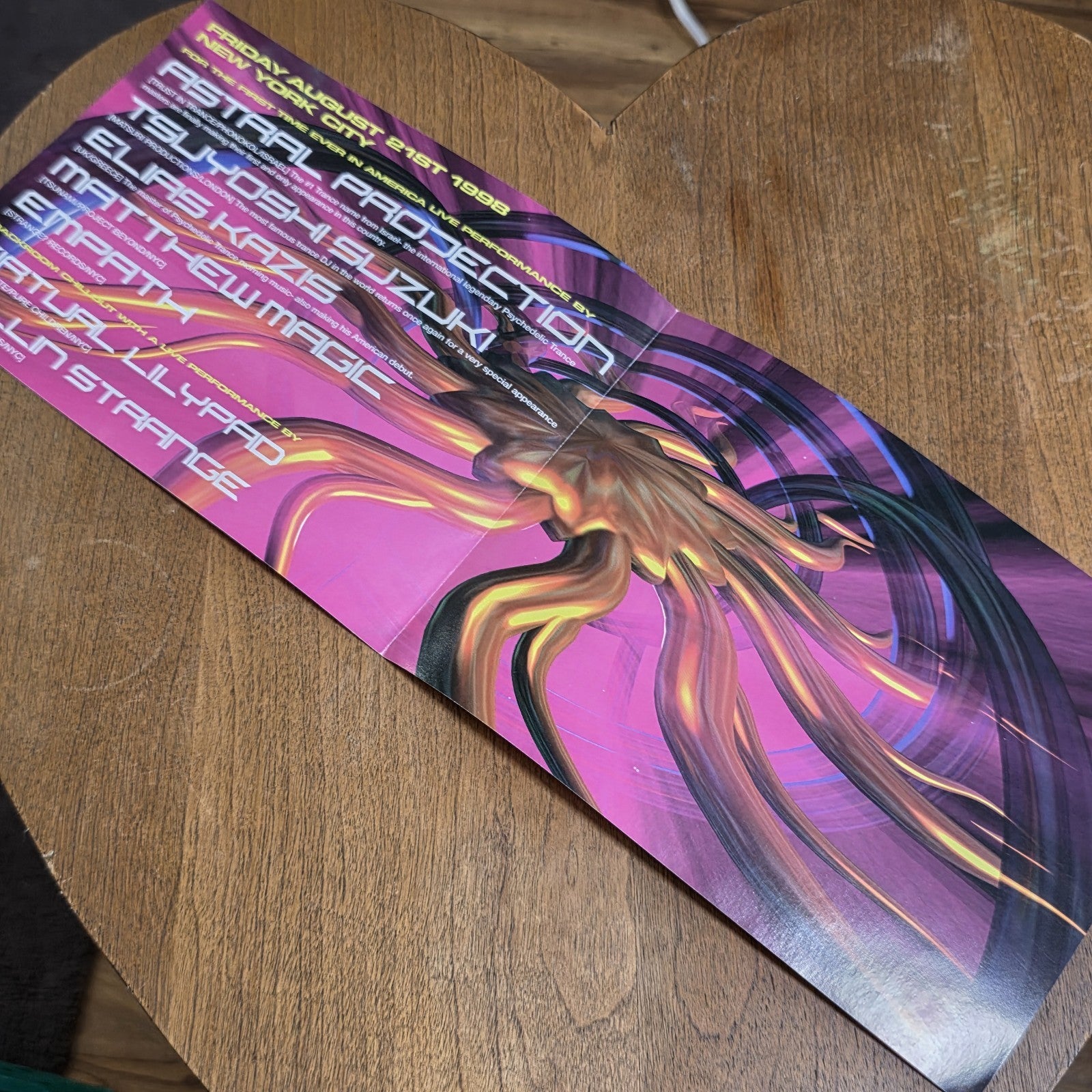 Astral Projection 1998 Rave Flyer New York City NYC Trance EDM Acid Dance 90s
