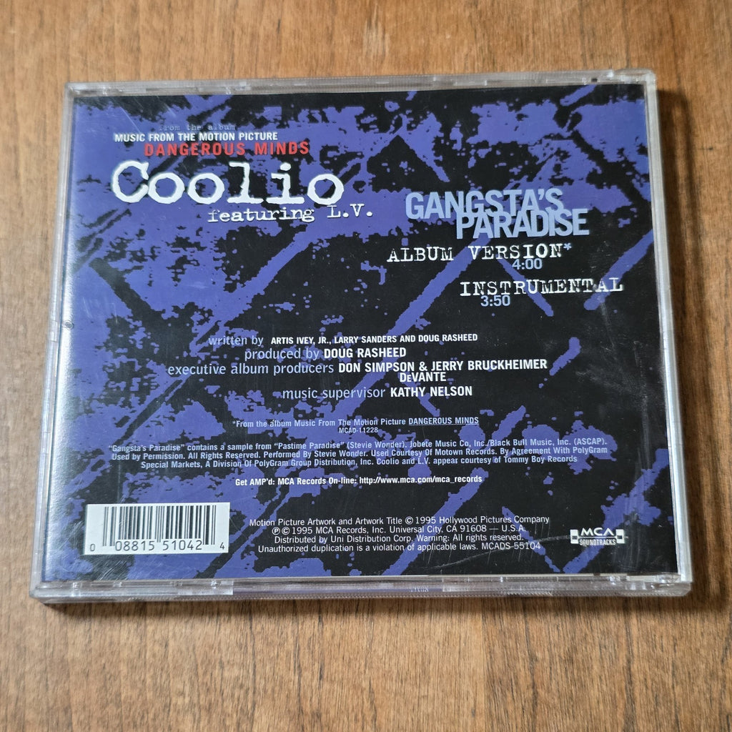 Coolio - Gangsta's Paradise CD Single 1995 Hip Hop Dangerous Minds Movie