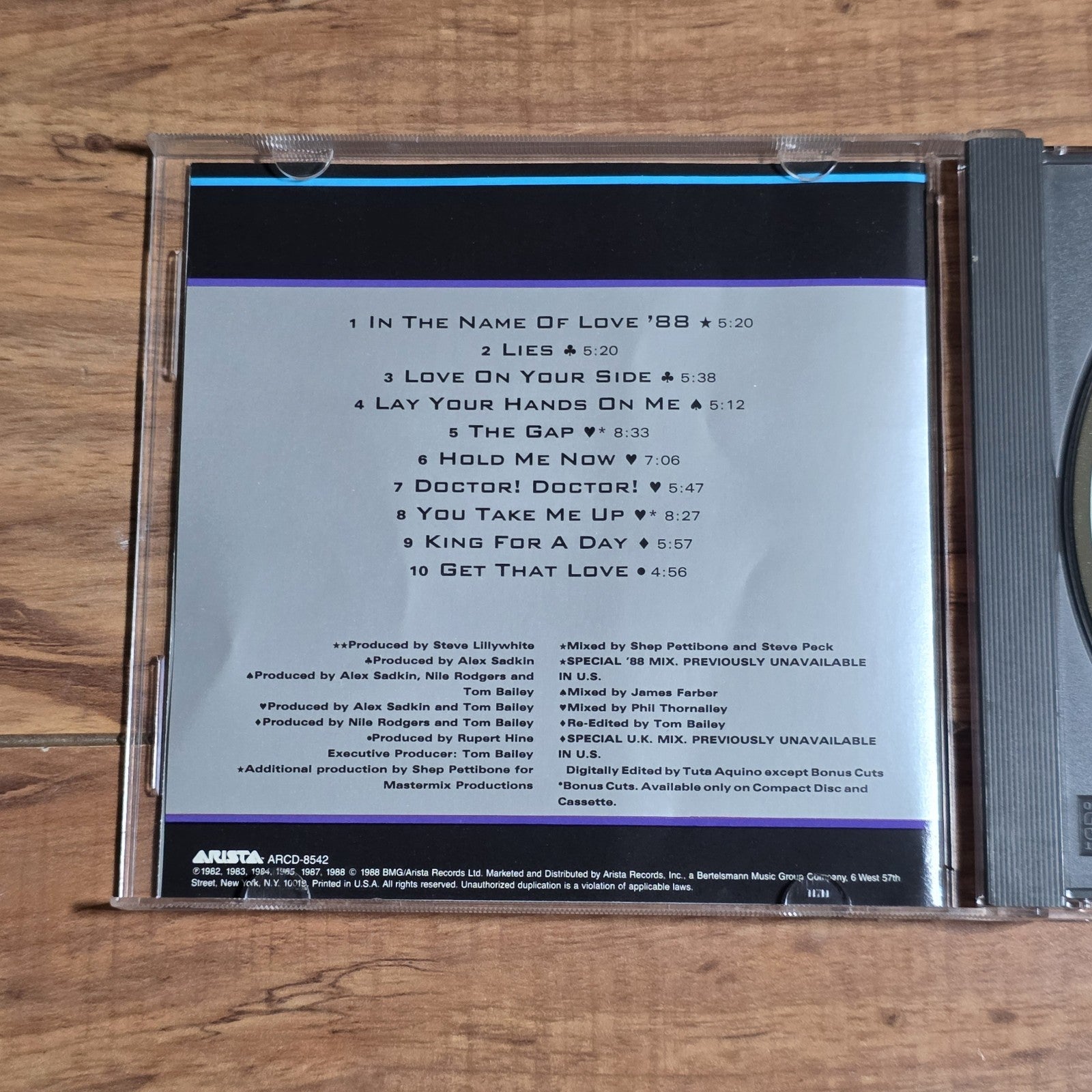 Thompson Twins - Best Of Greatest Mixes CD Compilation 1988 New Wave Pop