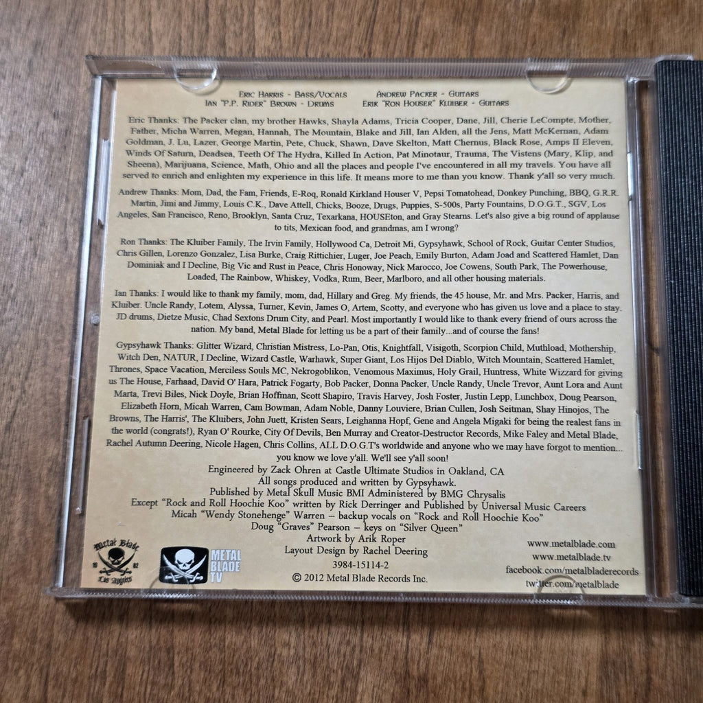 Gypsyhawk - Revelry & Resilience CD Album 2012 Hard Rock Metal Blade Records