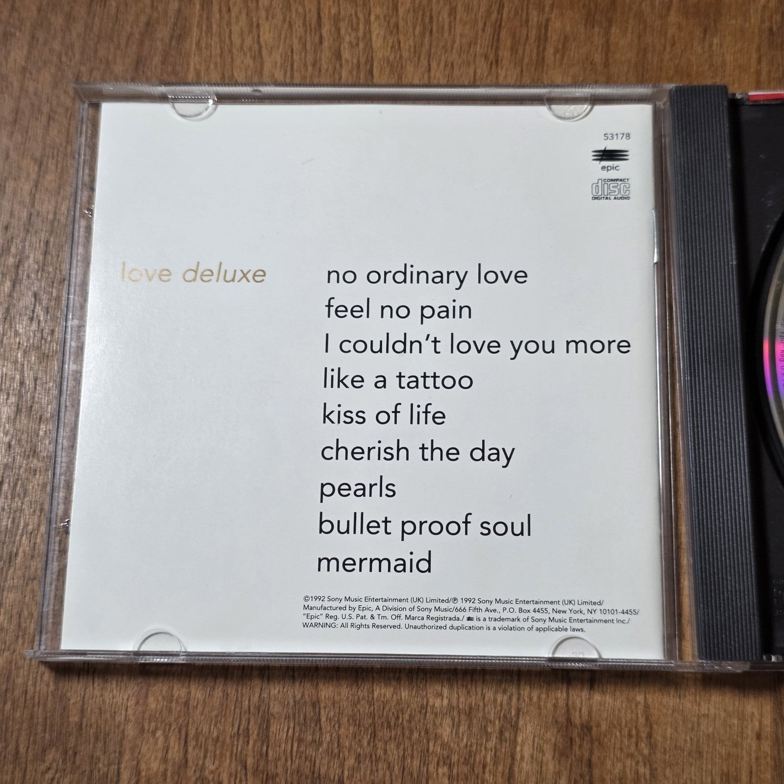 Sade - Love Deluxe CD Album 1992 R&B