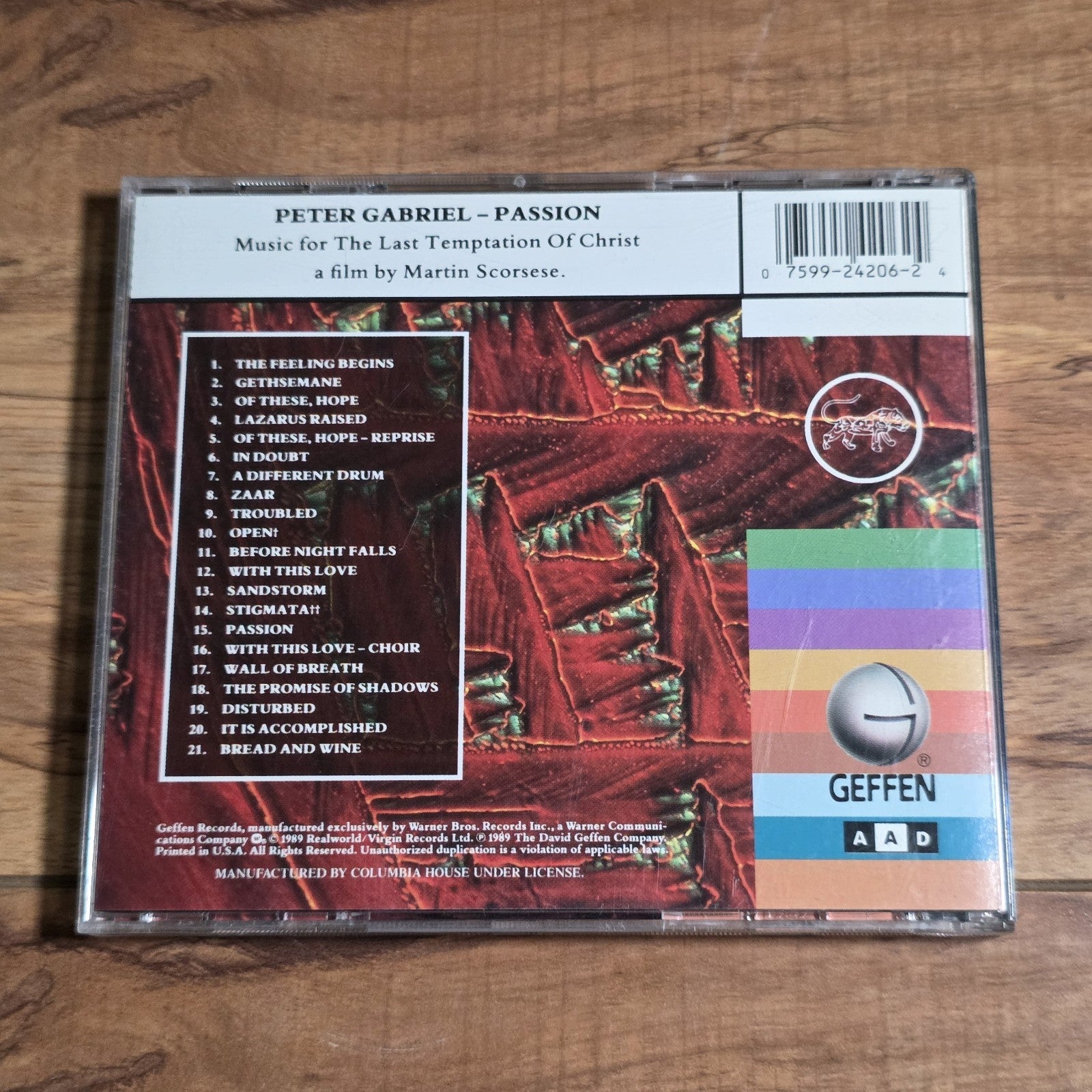 Peter Gabriel - Passion Music For The Last Temptation Of Christ CD Soundtrack