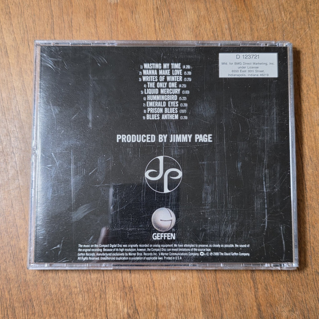 Jimmy Page - Outrider CD 1988 Geffen Records Led Zeppelin Guitarist Hard Rock