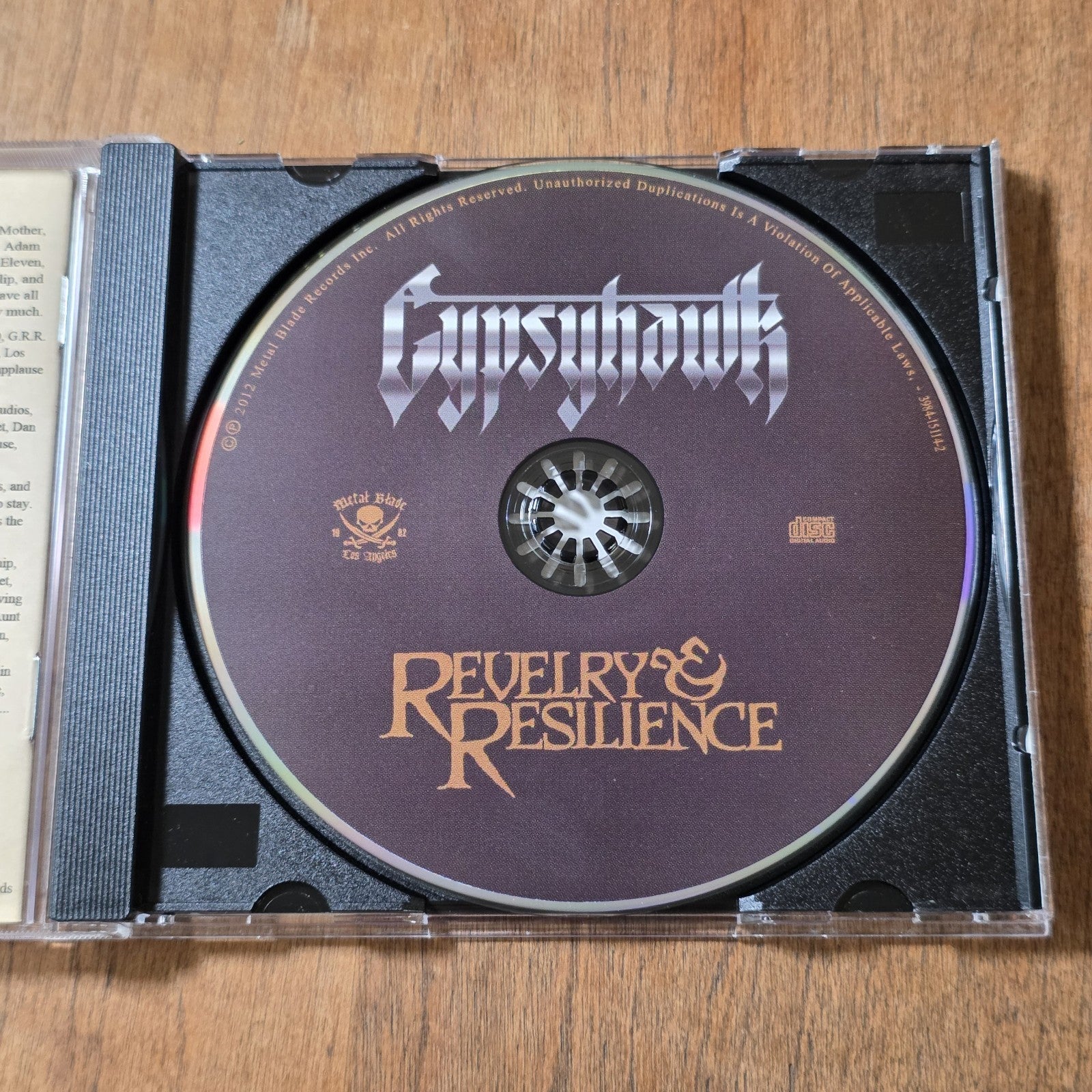 Gypsyhawk - Revelry & Resilience CD Album 2012 Hard Rock Metal Blade Records