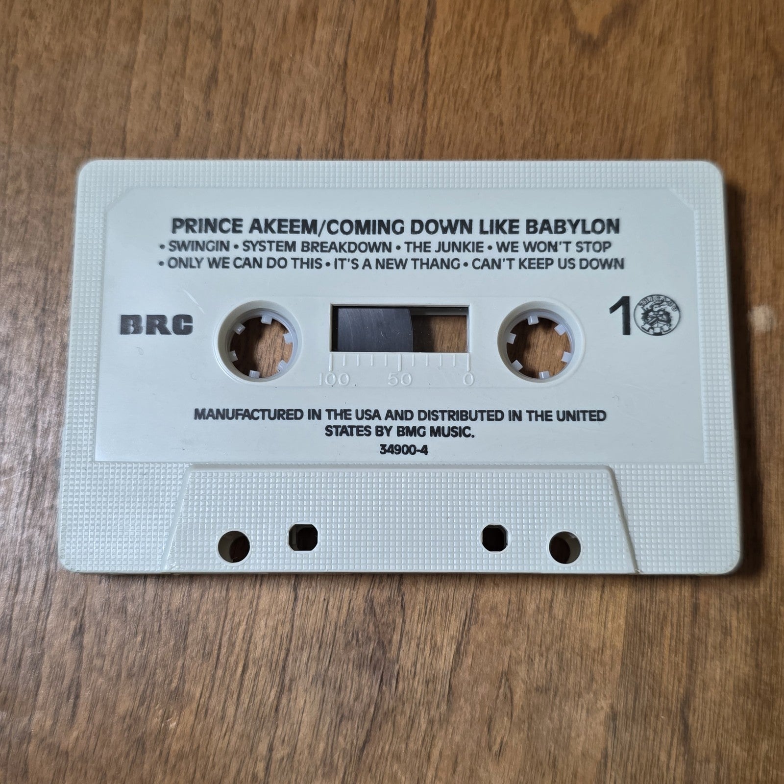 Prince Akeem - Coming Down Like Babylon Single 1991 Hip Hop Cassette Rare HTF
