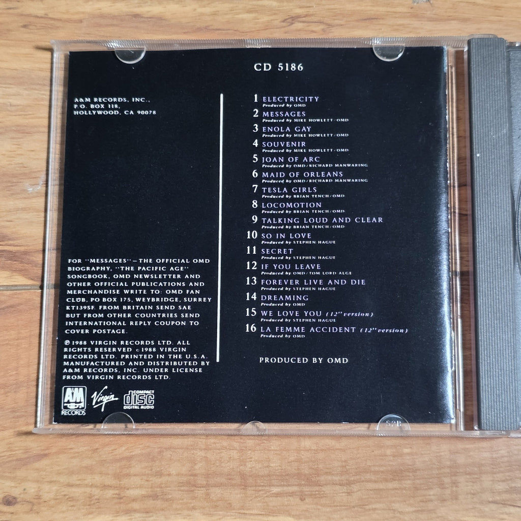 Orchestral Manoeuvres in the Dark - The Best of OMD CD Compilation 1988 Synth-Po