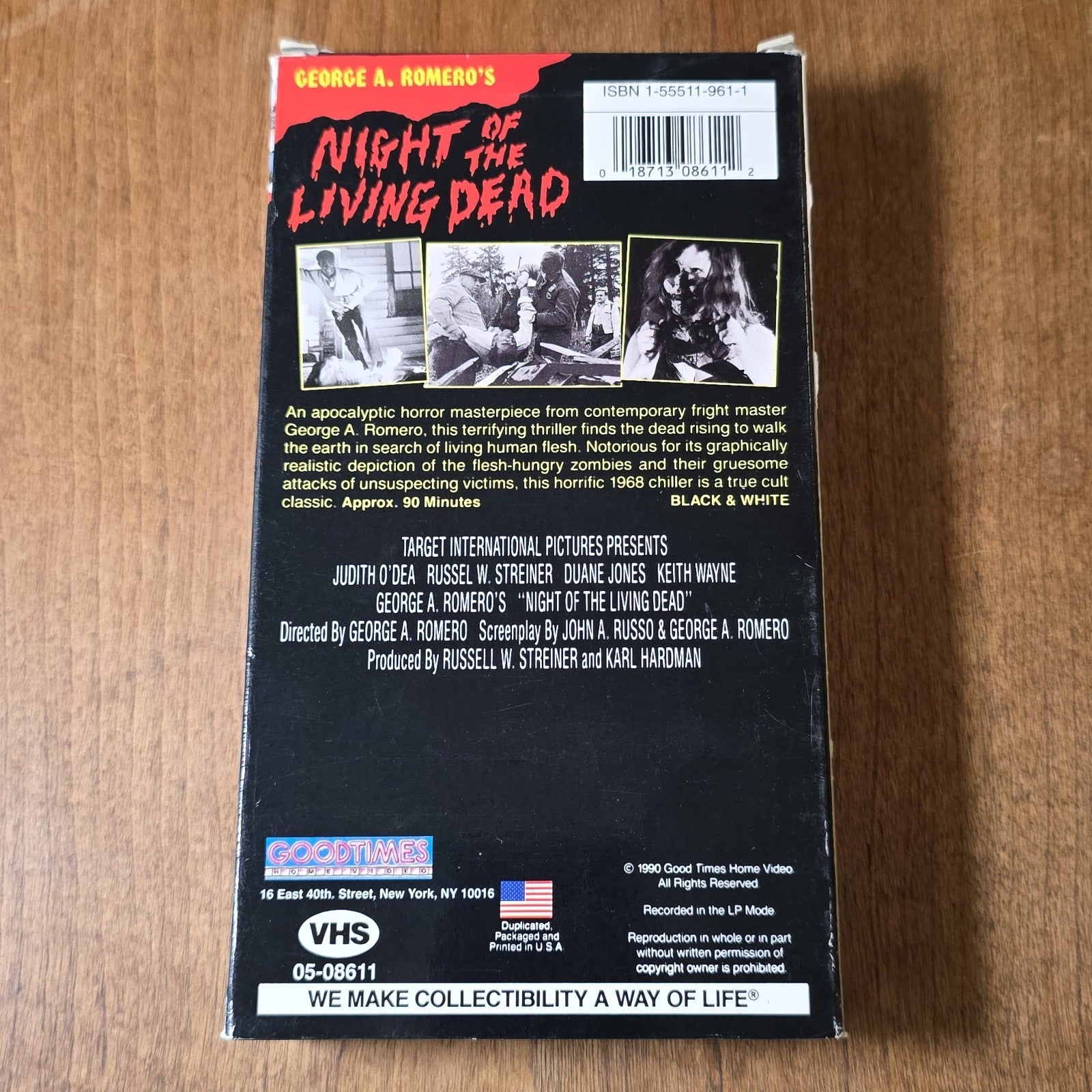 Night of the Living Dead VHS 1968 Horror George A. Romero