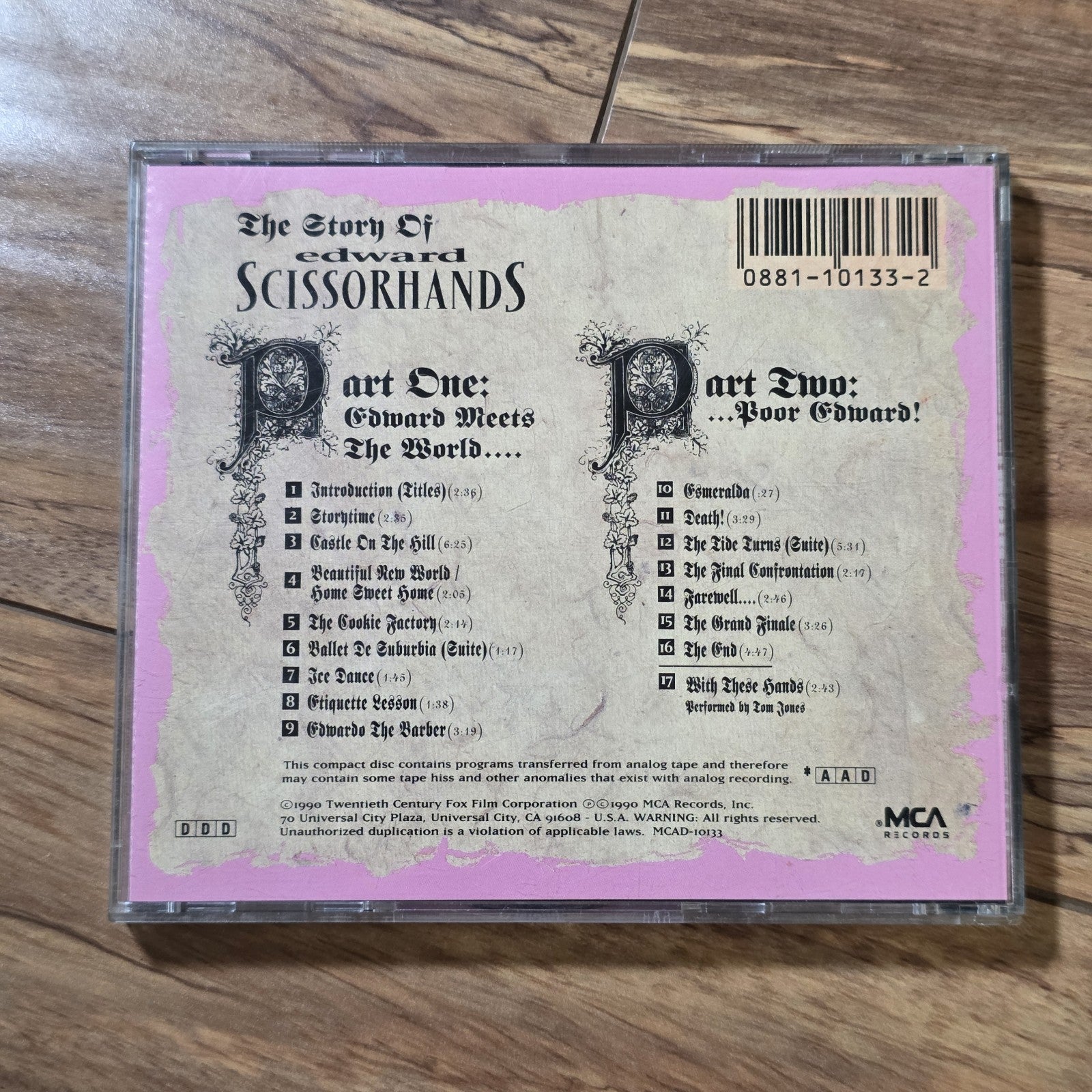 Danny Elfman - Edward Scissorhands Soundtrack CD 1990 Score Gothic Orchestral