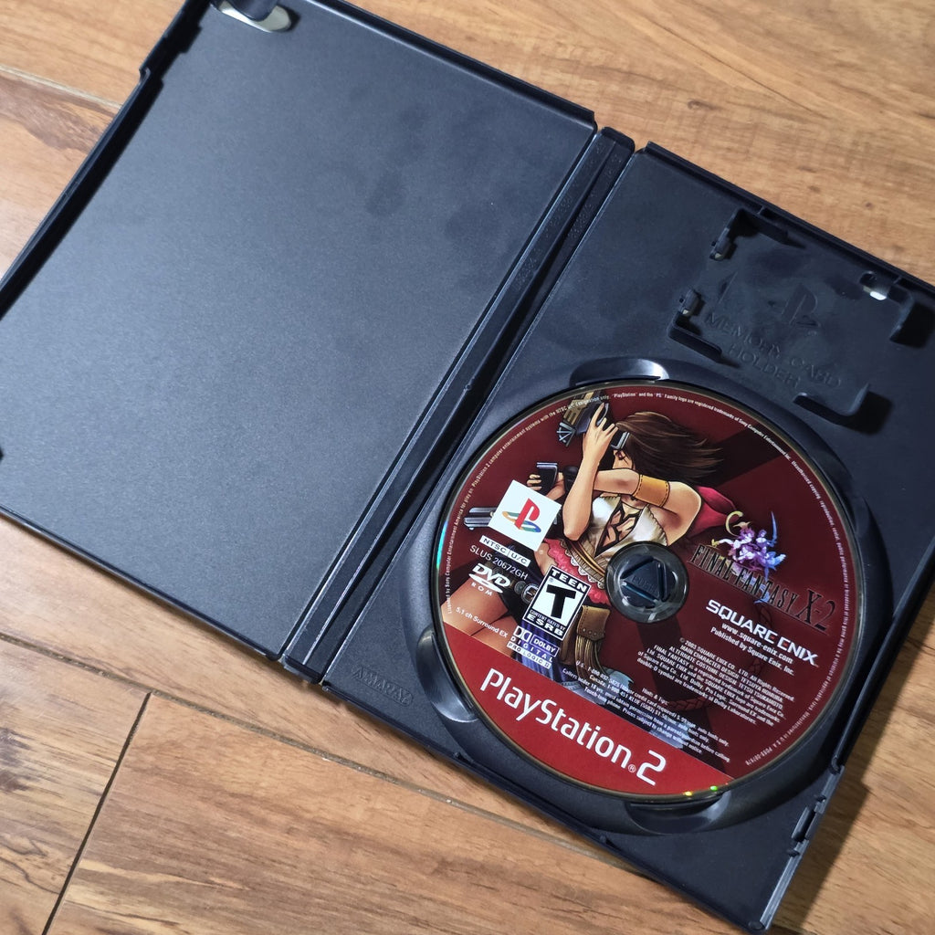 Final Fantasy X-2 2003 Sony Playstation 2 PS2 Red Label No Manual Damaged Box