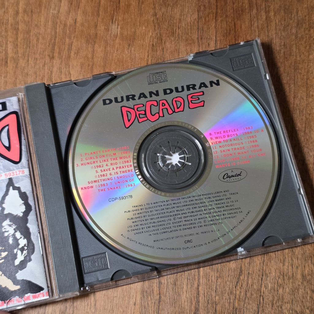 Duran Duran - Decade CD Compilation 1989 New Wave