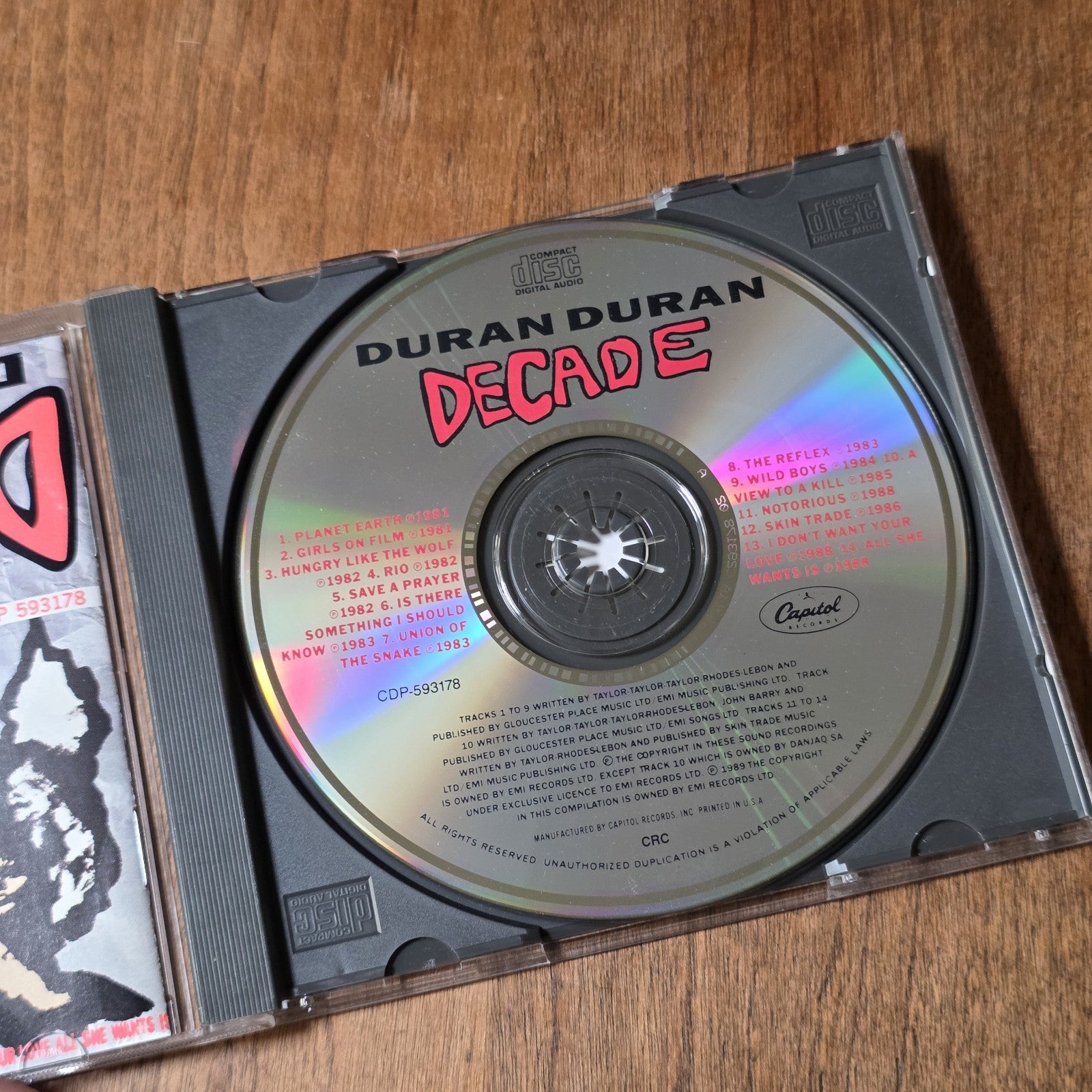 Duran Duran - Decade CD Compilation 1989 New Wave