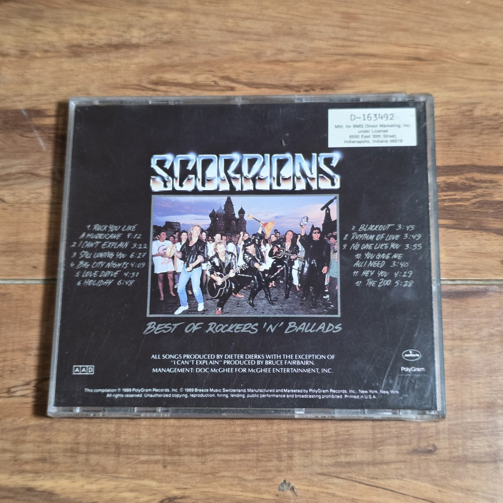 Scorpions - Best Of Rockers 'N' Ballads CD Compilation 1989 Hard Rock