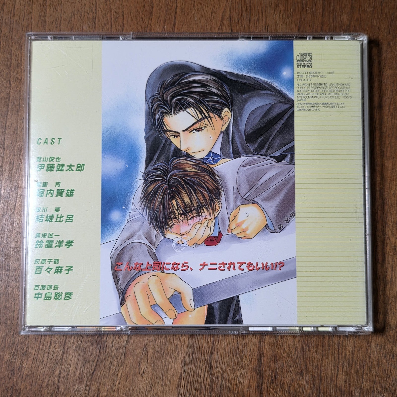Supervise Me Please: Yaoi Drama CD 2003 Japanese Import Adult Rare HTF