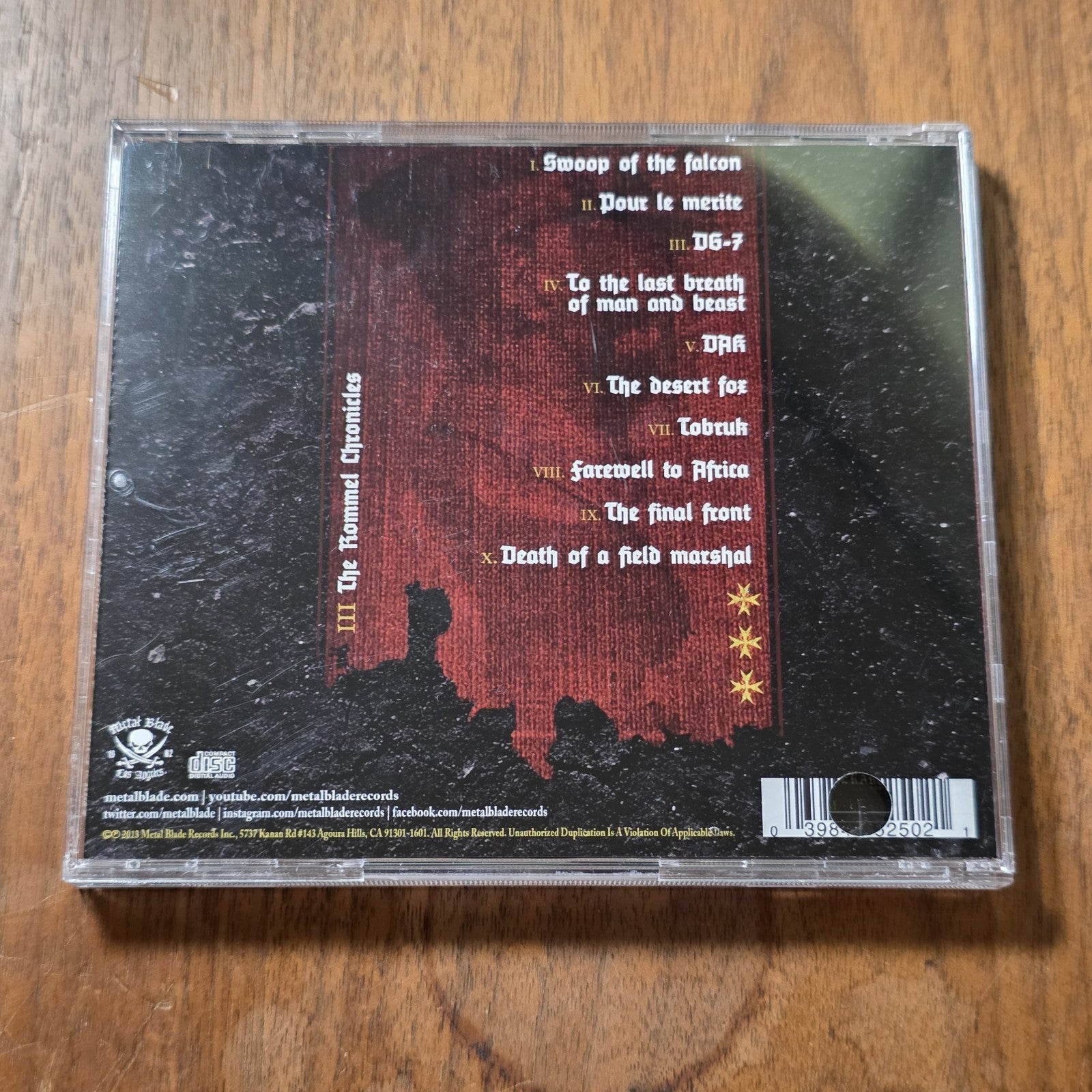 Hail of Bullets - III The Rommel Chronicles CD Album 2013 Death Metal
