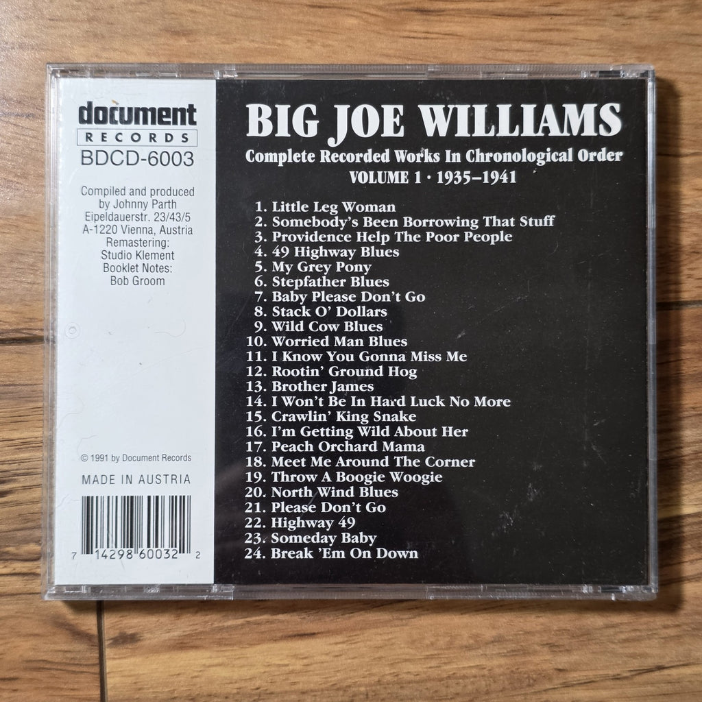Big Joe Williams - Complete Works Vol. 1 CD Album 1991 Blues UK Import Rare HTF
