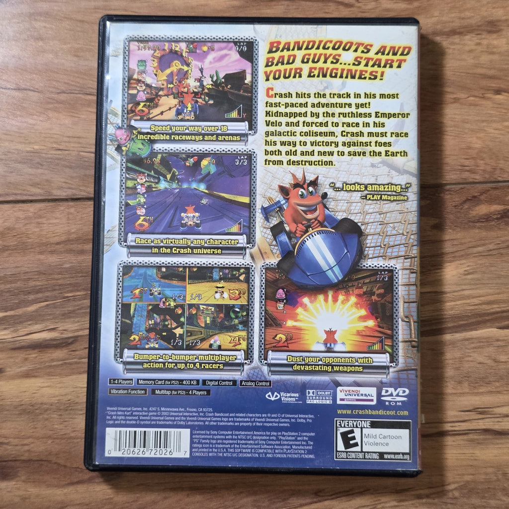 Crash Nitro Kart PS2 PlayStation 2 2003 Racing Greatest Hits CIB