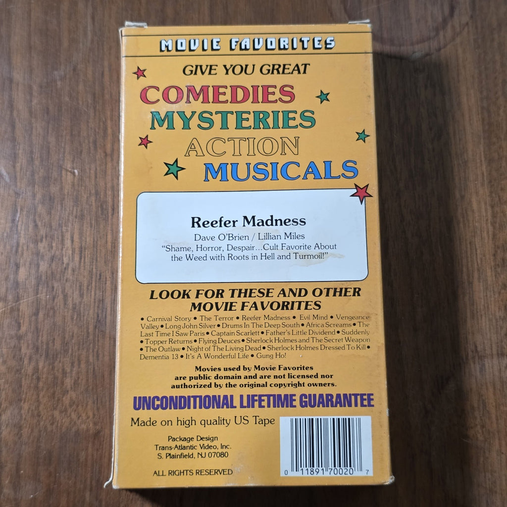 Reefer Madness VHS 1987 Cult Drama
