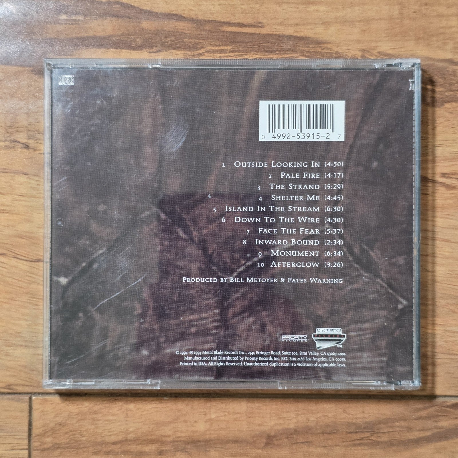Fates Warning - Inside Out CD Album 1998 Progressive Metal HTF