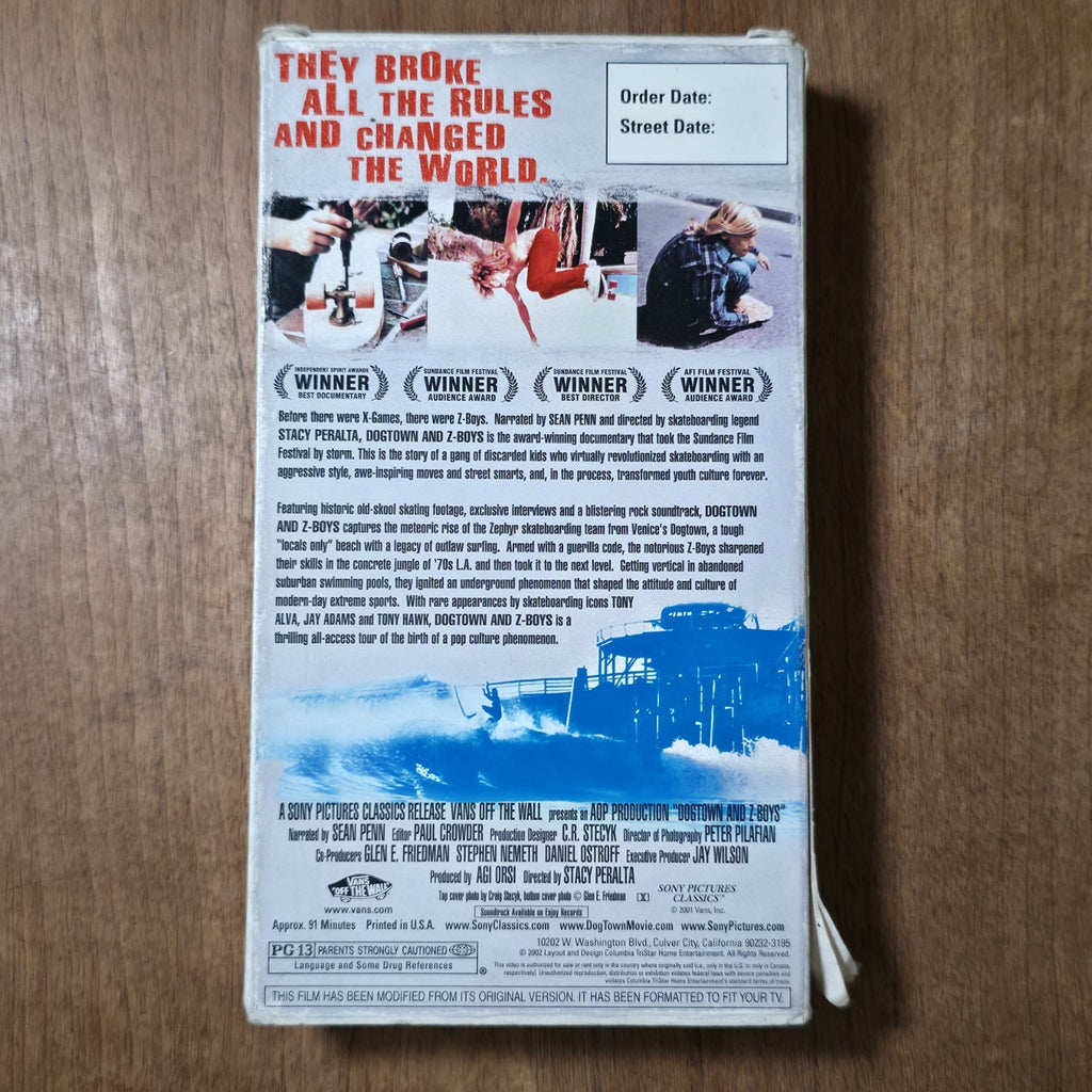 Dogtown and Z-Boys VHS 2002 Skateboarding Documentary Screener Promo HTF