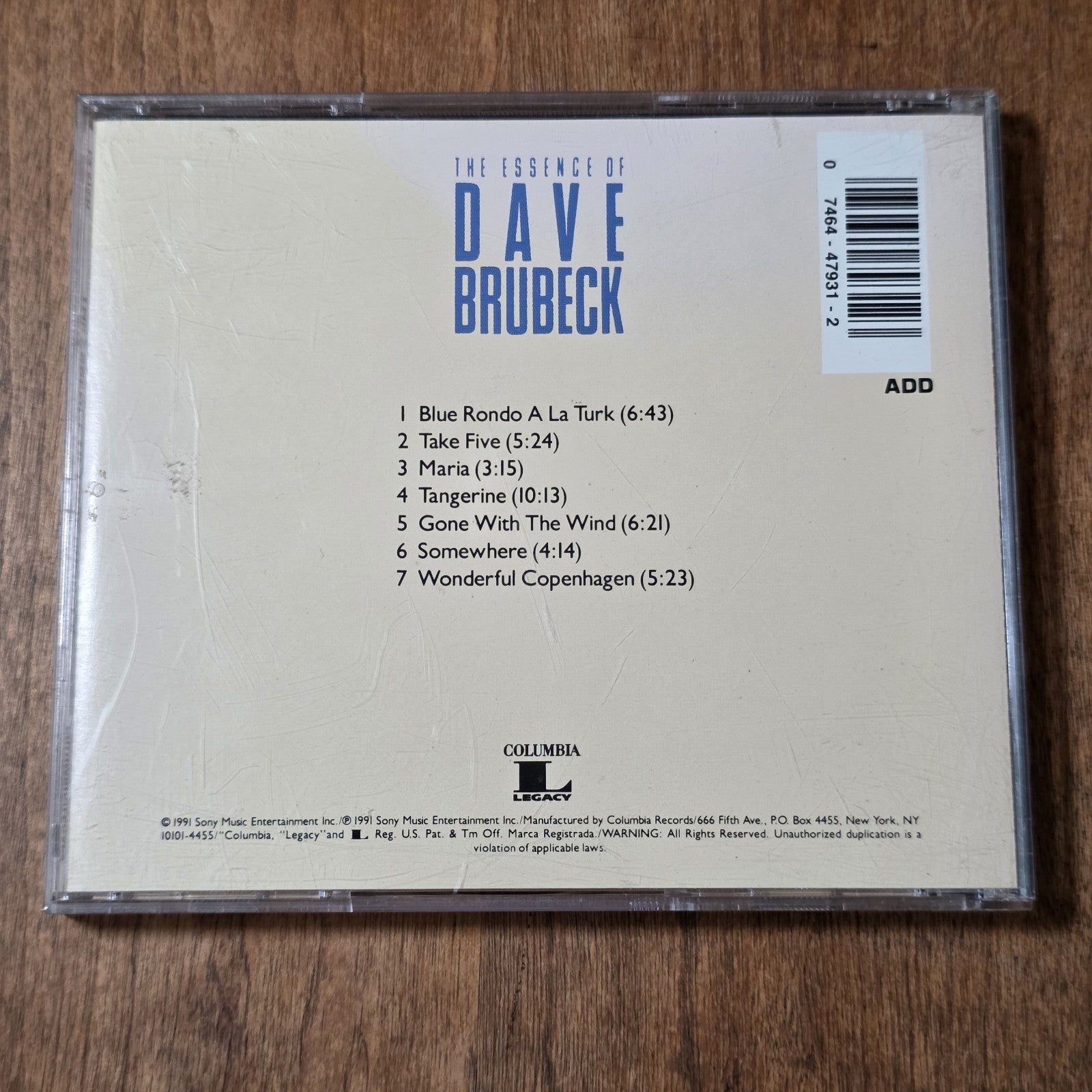 Dave Brubeck - The Essence of Dave Brubeck CD Compilation 1991 Jazz