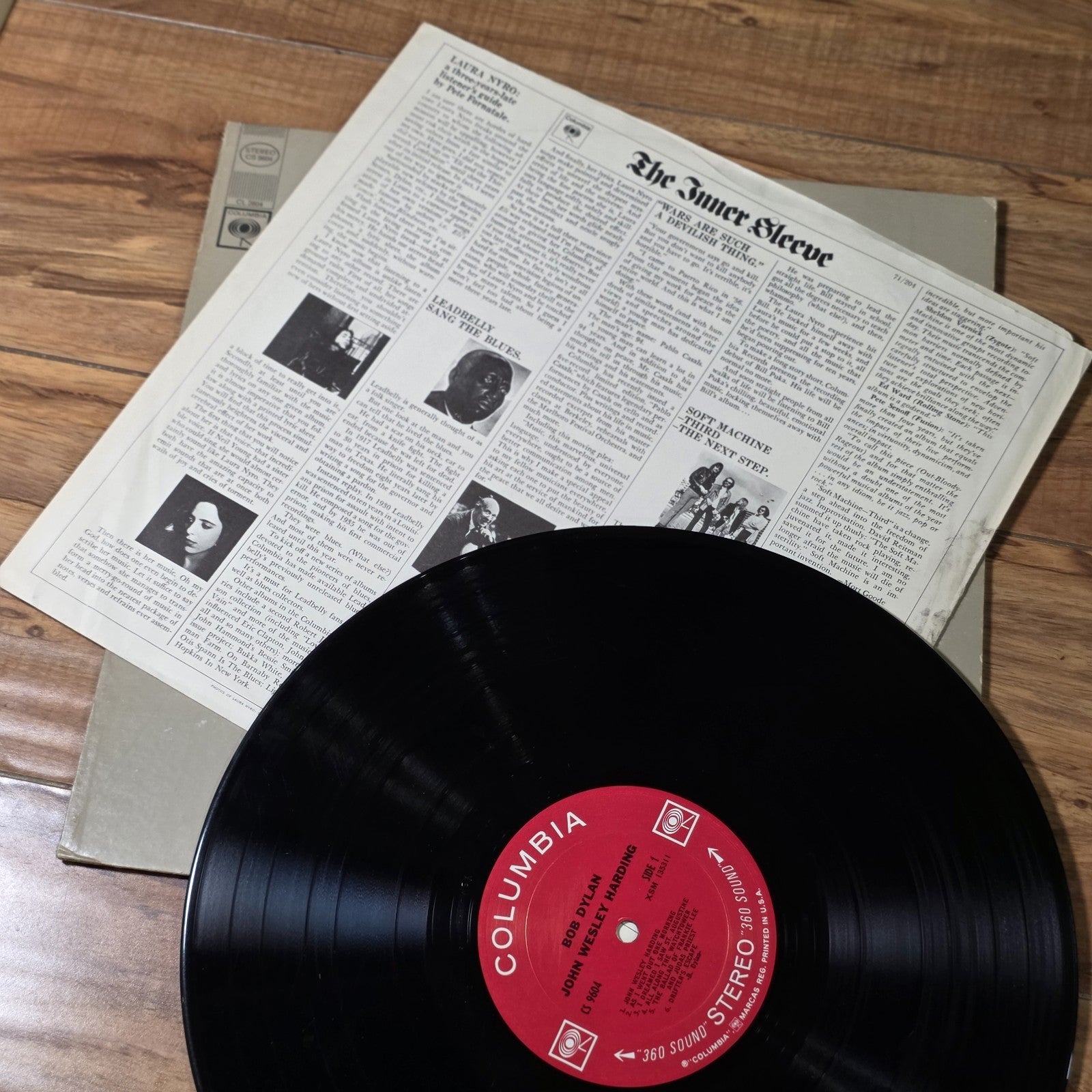 Bob Dylan - John Wesley Harding Album 1968 Folk Rock Vinyl LP 12" VG