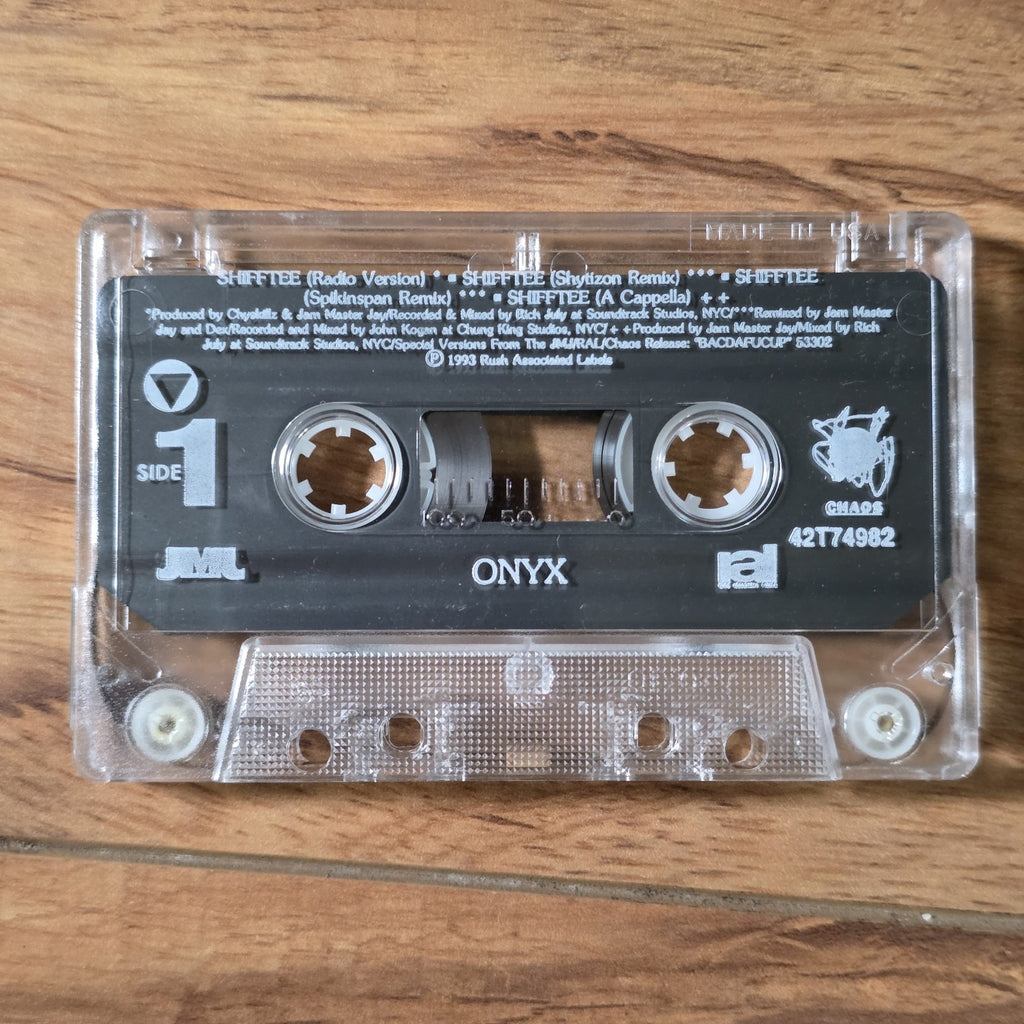 Onyx - Shifftee Remix Cassette Tape Single 1993 JMJ Records Rap Hip Hop