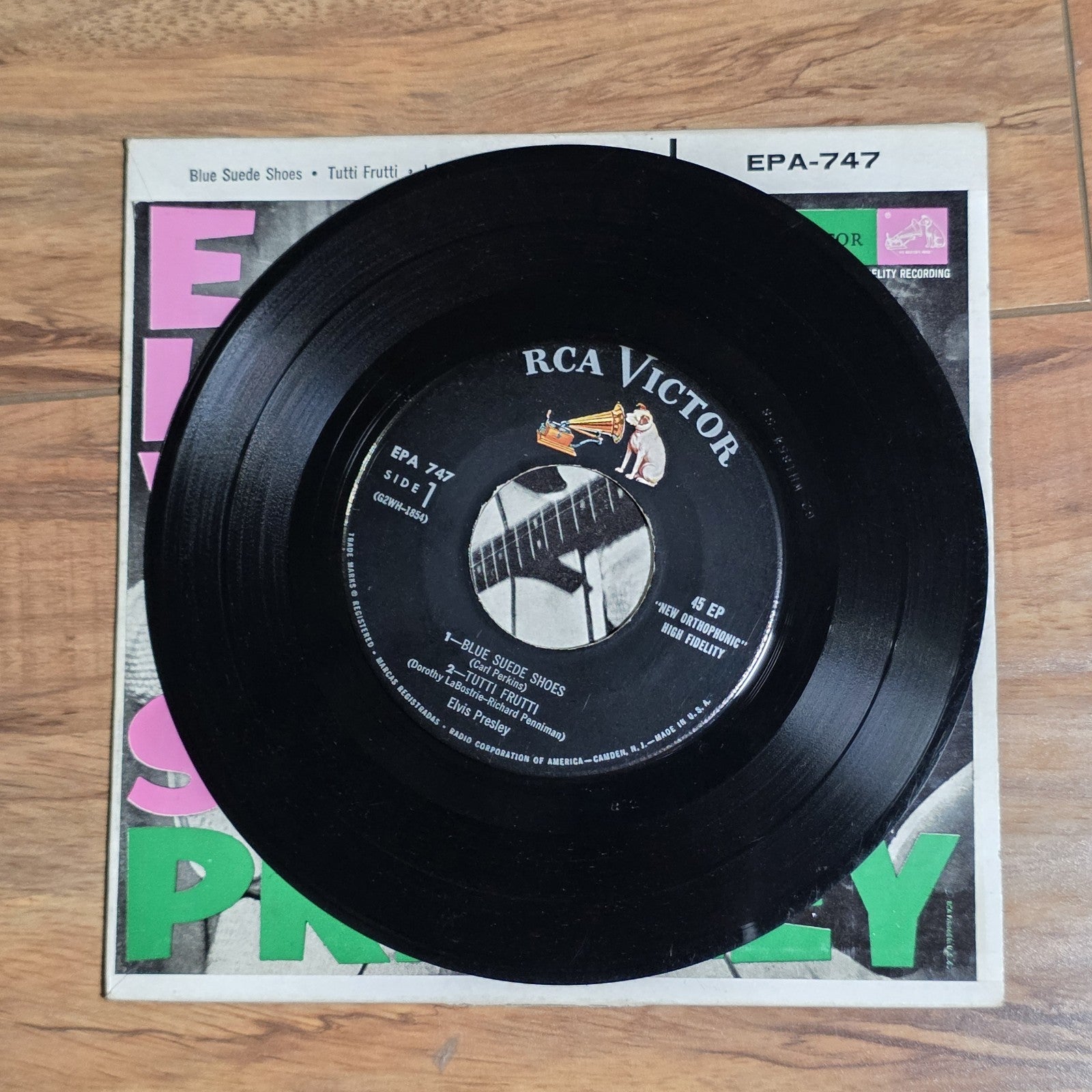 Elvis Presley - Elvis Presley Vinyl EPA-747 7" 45RPM 1956 Rockabilly VG Rare HTF