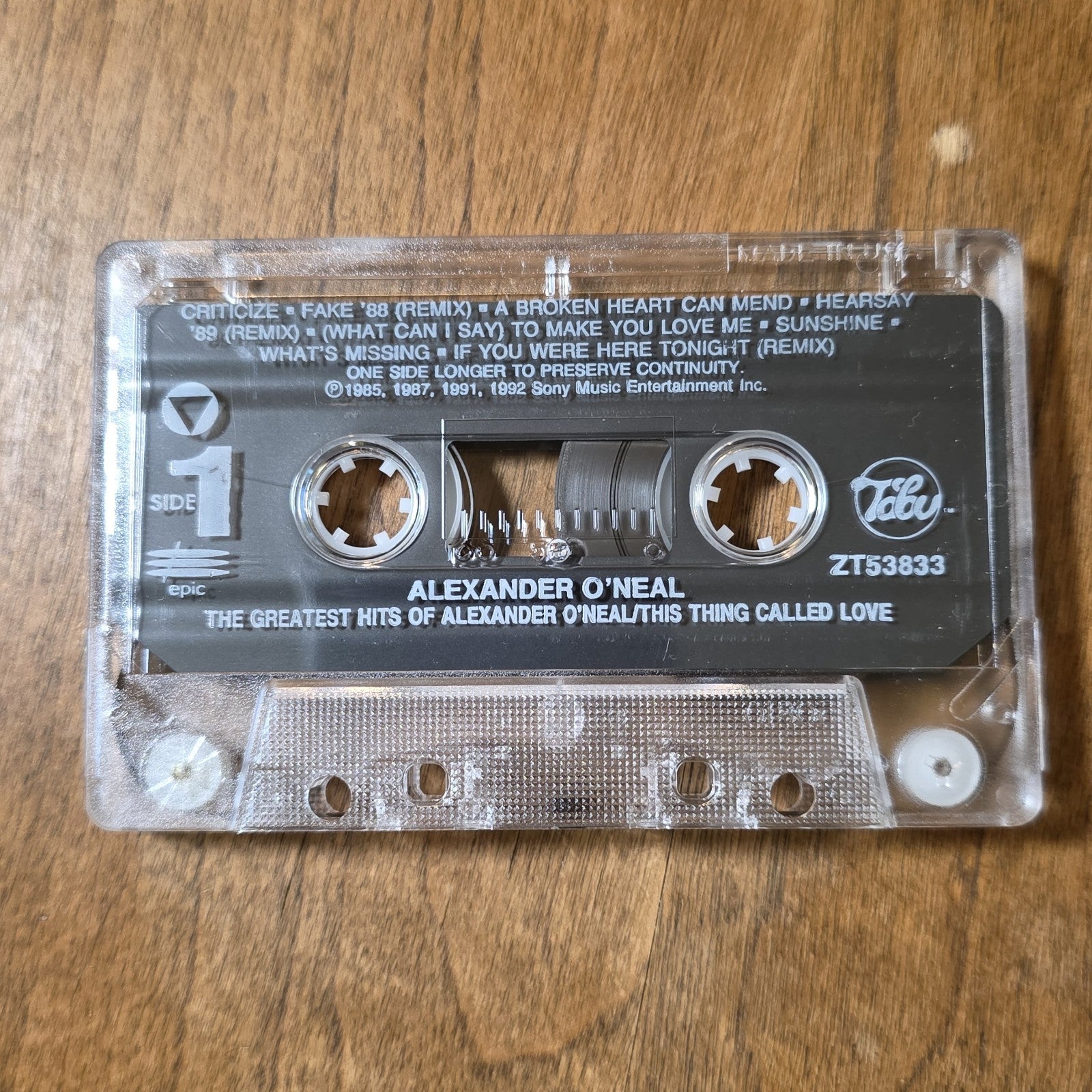 Alexander O'Neal - This Thing Called Love Single 1992 R&B Cassette Tabu Records