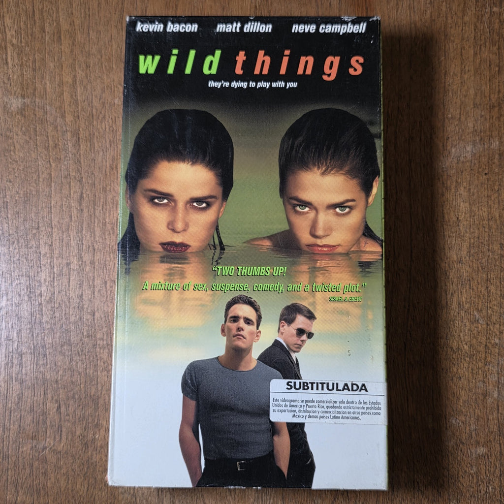 Wild Things 1998 VHS John McNaughton Thriller Spanish Subtitles Neve Campbell