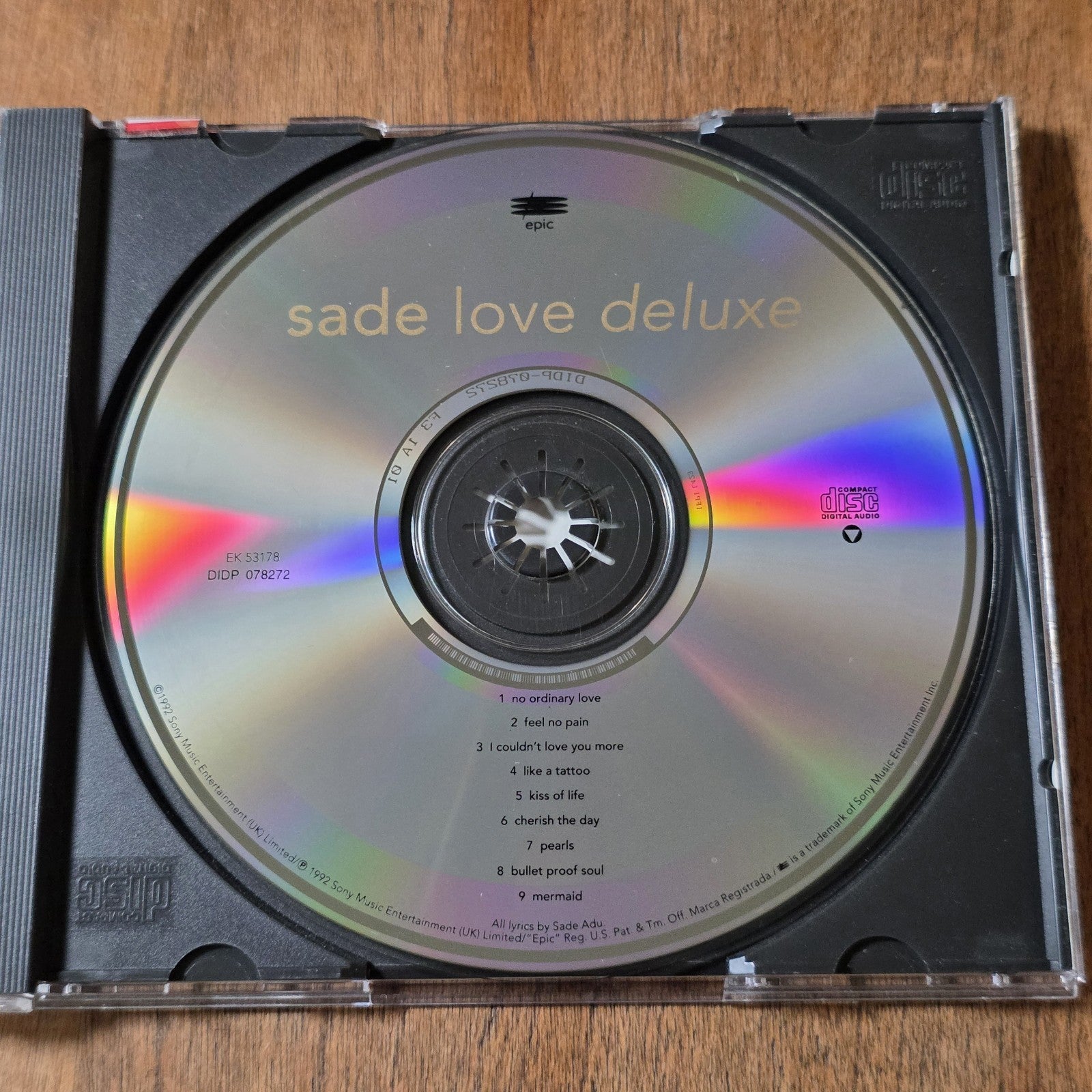 Sade - Love Deluxe CD Album 1992 R&B