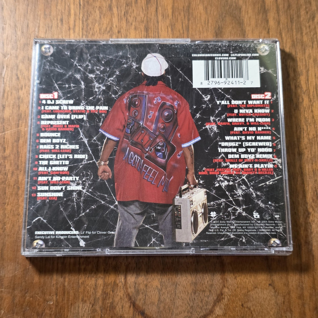 Lil' Flip - U Gotta Feel Me CD 2004 Hip Hop Screwed Chopped 2 Disc Rare HTF