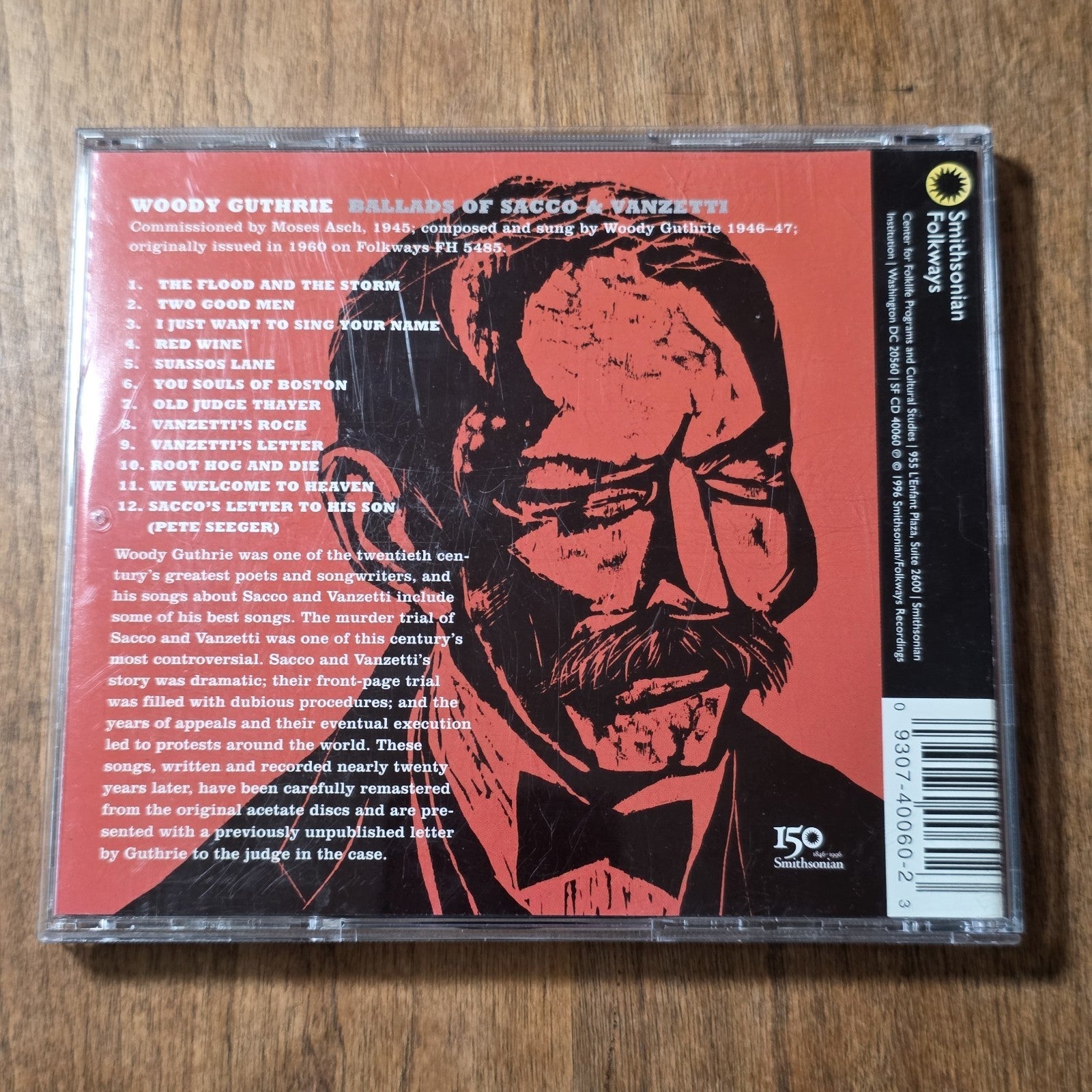 Woody Guthrie - Ballads Of Sacco & Vanzetti CD 1996 Folk Smithsonian Folkways