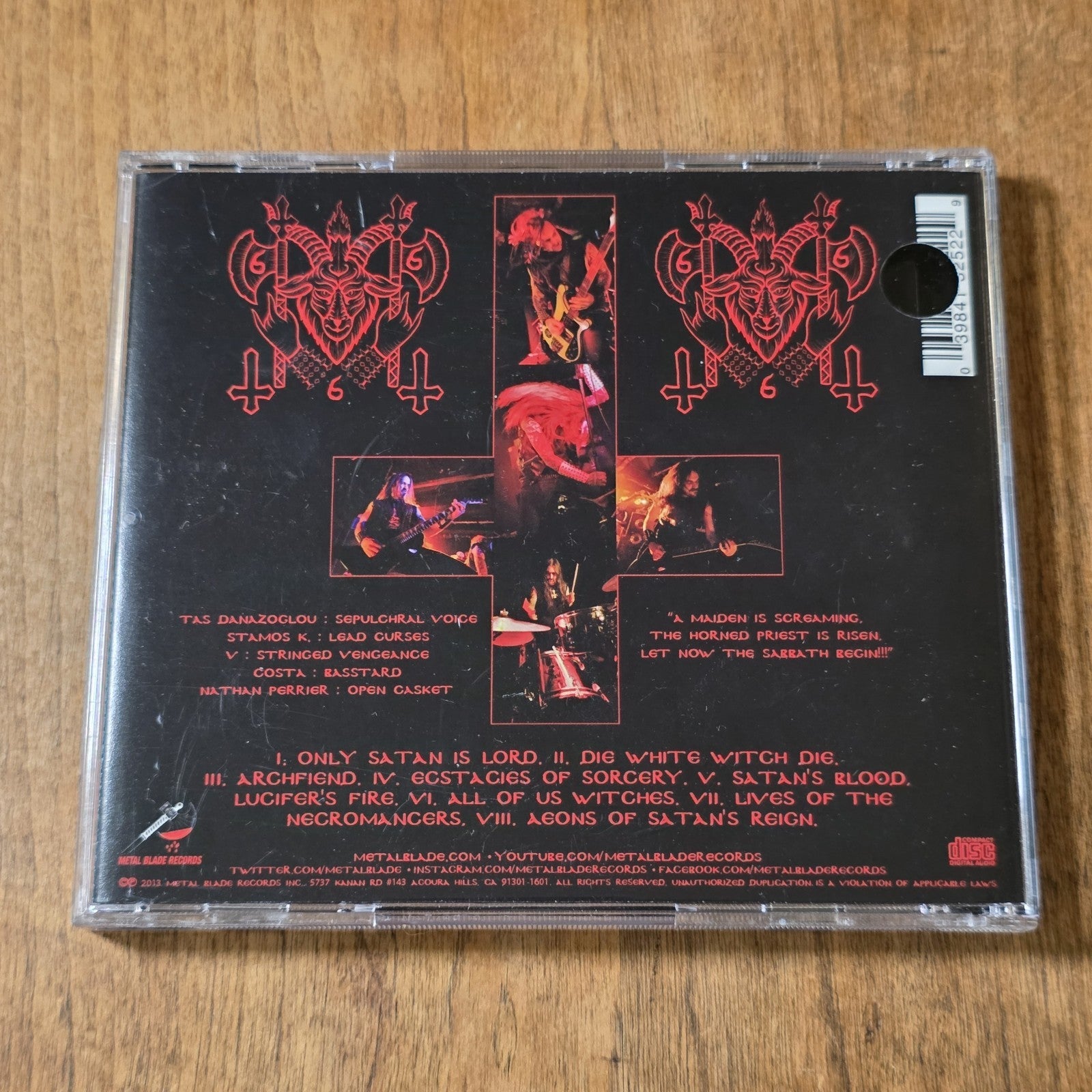 Satan's Wrath - Aeons of Satans Reign CD 2013 Thrash Black Metal Metal Blade HTF