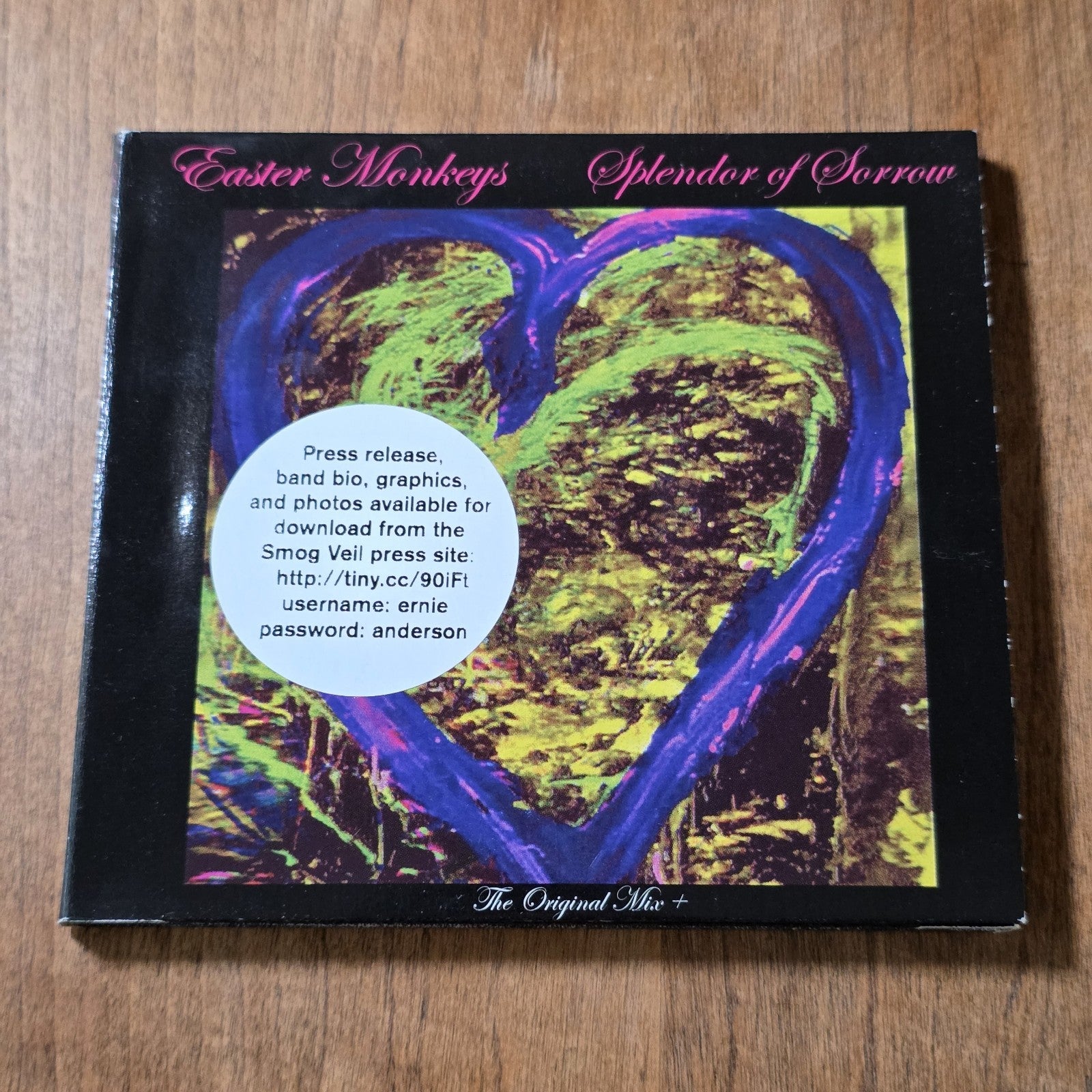 Easter Monkeys - Splendor of Sorrow CD DVD Album Punk Rock Smog Veil Records