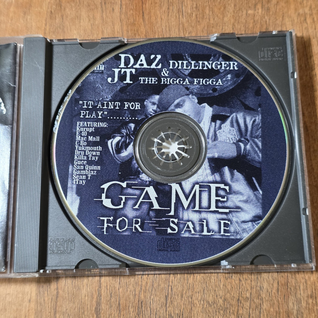 Daz Dillinger & JT the Bigga Figga - Game for Sale CD 2001 Hip Hop HTF READ