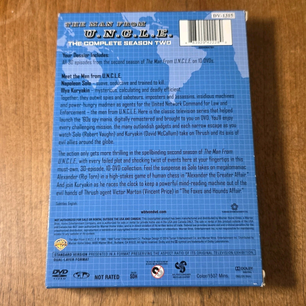 The Man From U.N.C.L.E.: The Complete Second Season DVD 1965 Spy Action 10-Disc