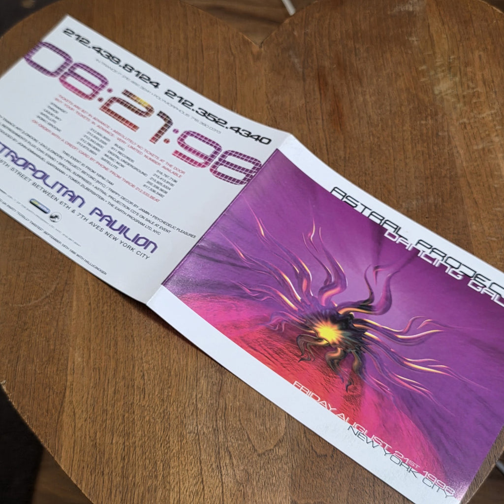 Astral Projection 1998 Rave Flyer New York City NYC Trance EDM Acid Dance 90s